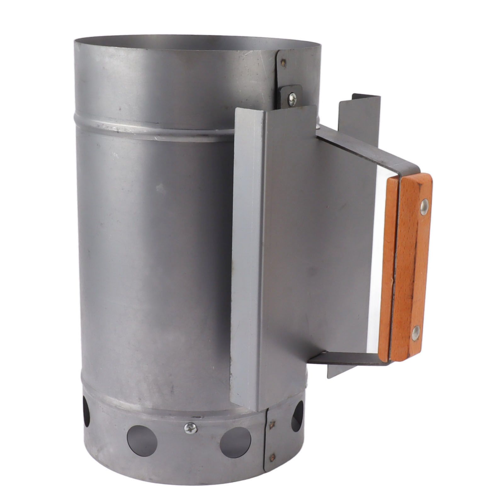 Grill Chimney Starter Wood Handle Compact Barbecue Chimney Starter for Outdoor view 3