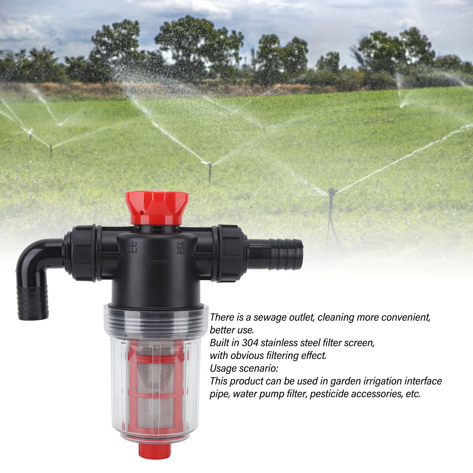 Irrigation Water Pump Filter Fine Mesh Double Layer Filtration High Flow view 13