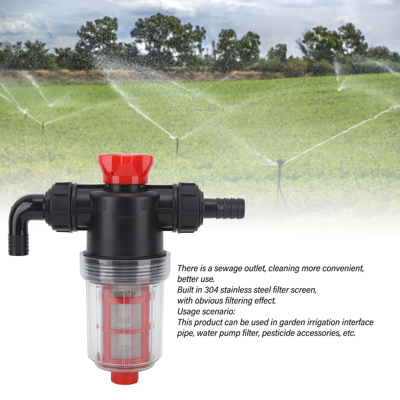 Irrigation Water Pump Filter Fine Mesh Double Layer Filtration High Flow view 15