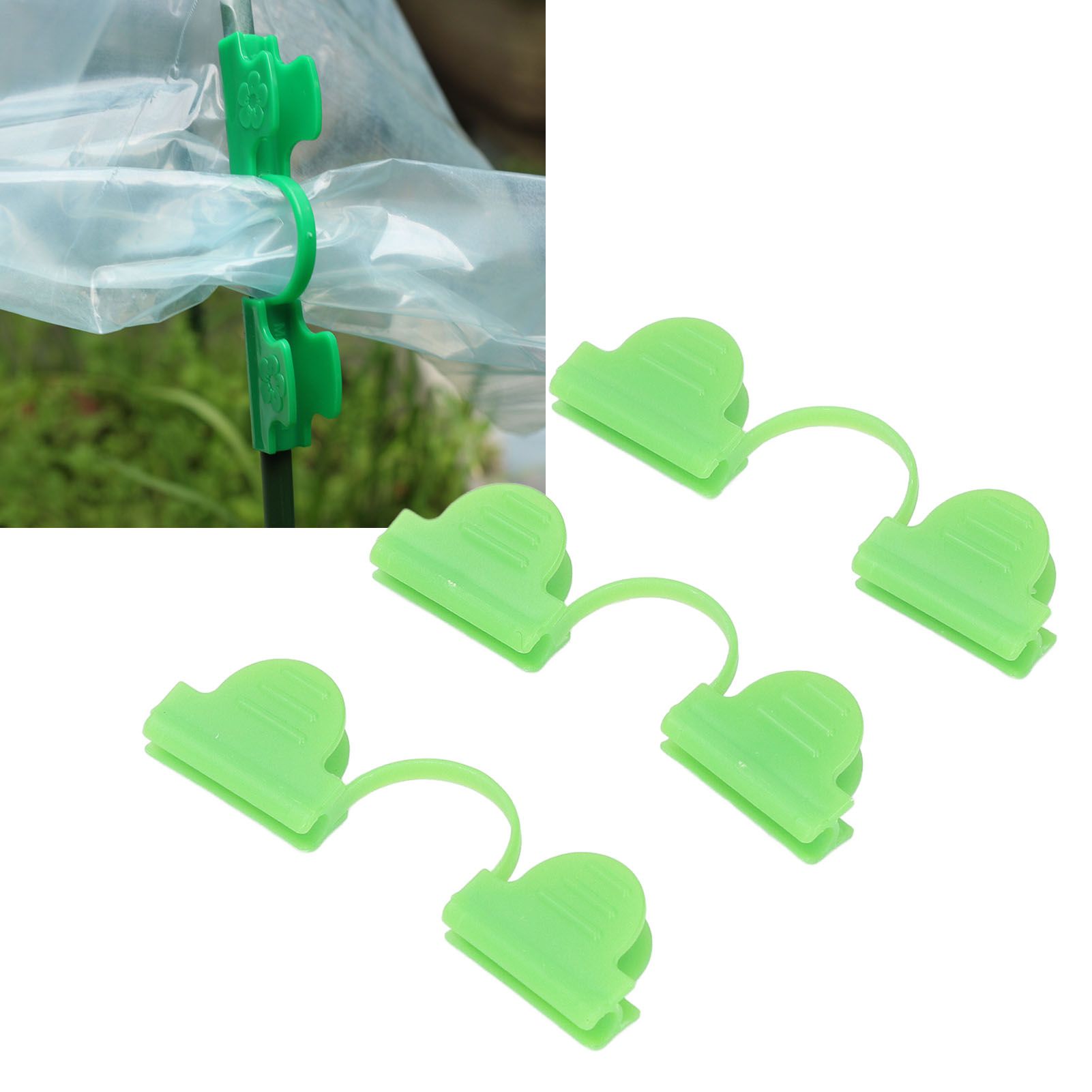 100PCS Greenhouse Clamp Plastic Double Head Shading Garden Hoop Greenhouse view 11