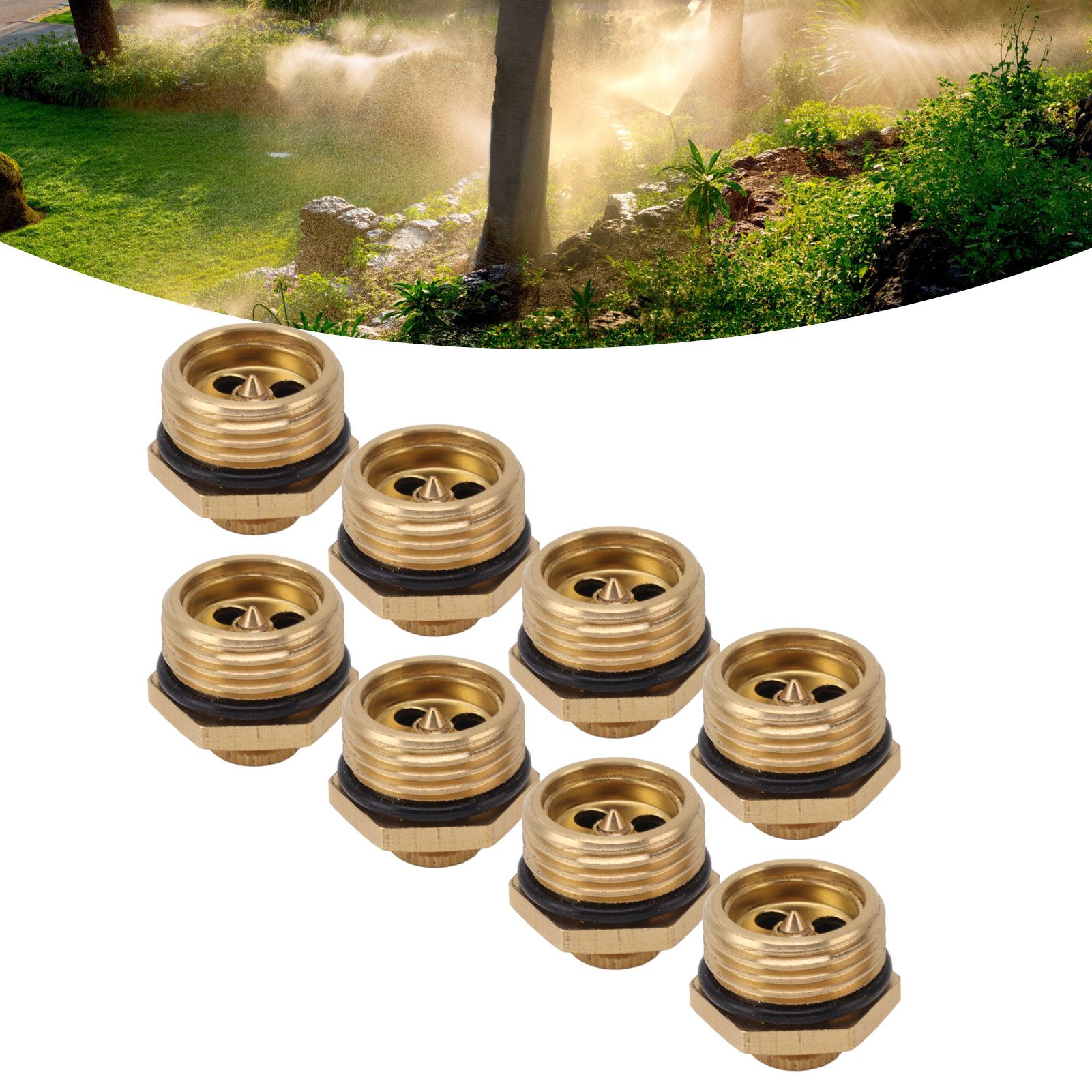 20PCS Brass Misting Nozzles 1/2 Inch Adjustable Dust Removal Cooling Atomizers view 11