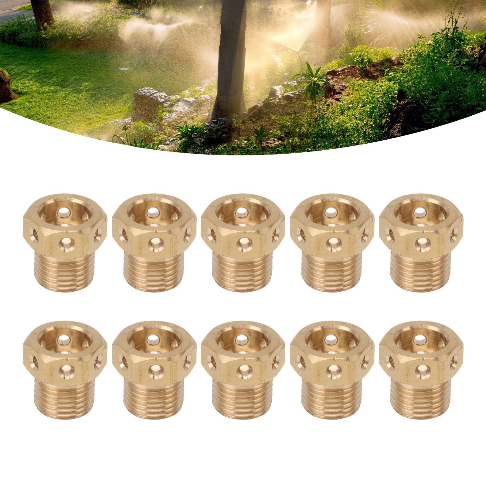 10PCS Misting Nozzle Brass Multiple Holes Anti Corrosion Fine Misting Water view 11