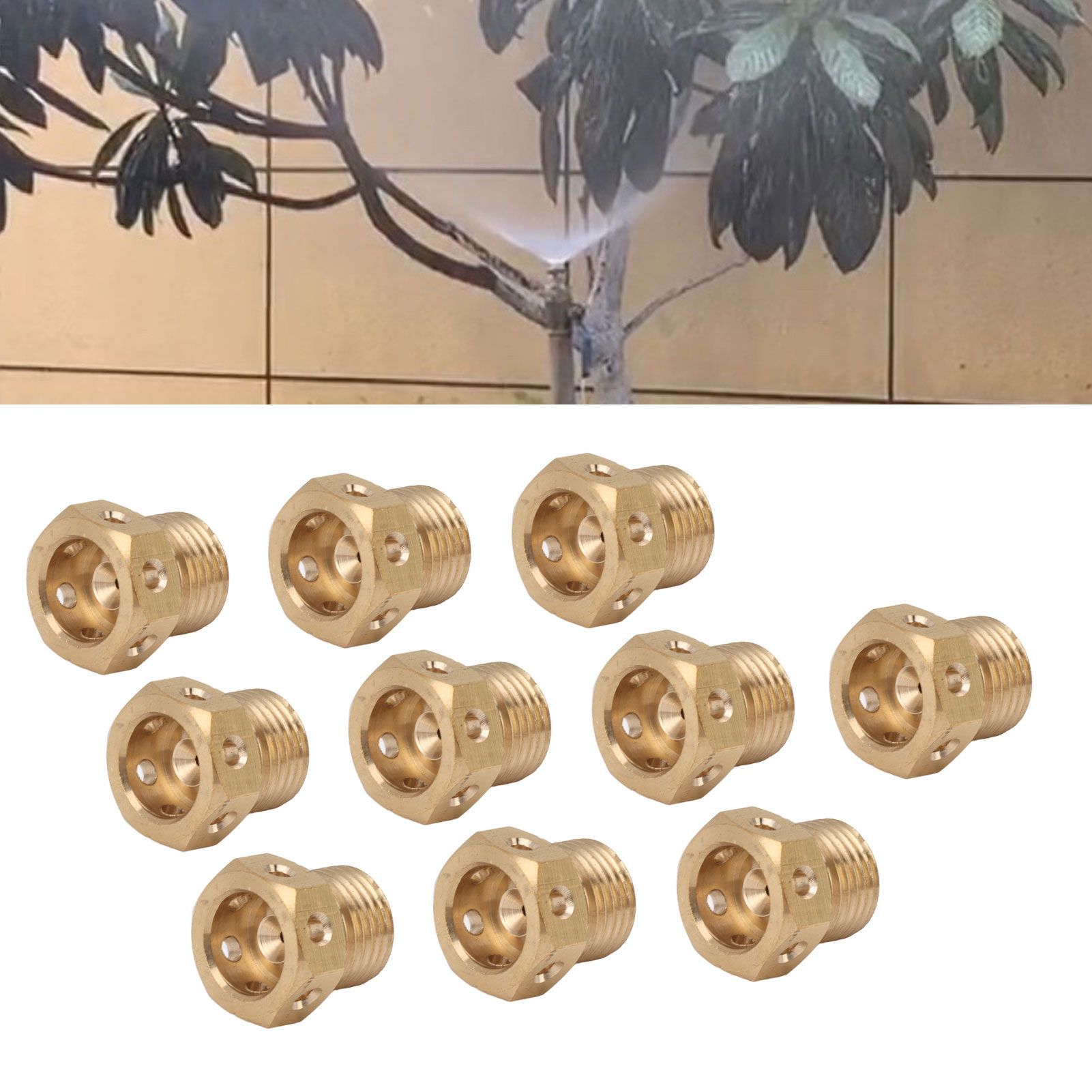 10PCS Misting Nozzle Brass Multiple Holes Anti Corrosion Fine Misting Water view 12