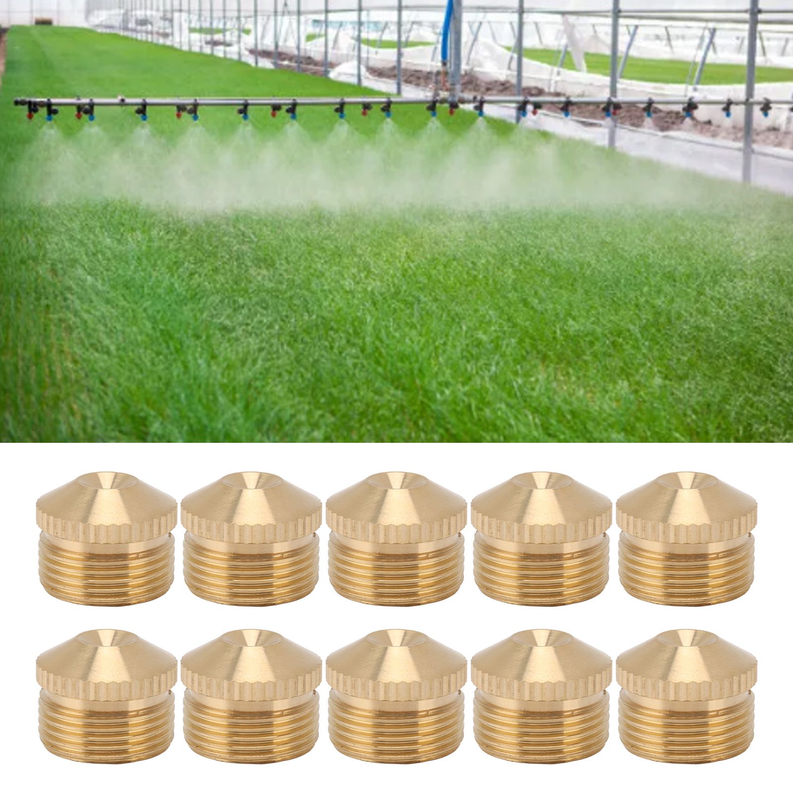 10pcs Brass Misting Nozzles Fog Sprinkler Head for Factory Site Coal Mine view 11