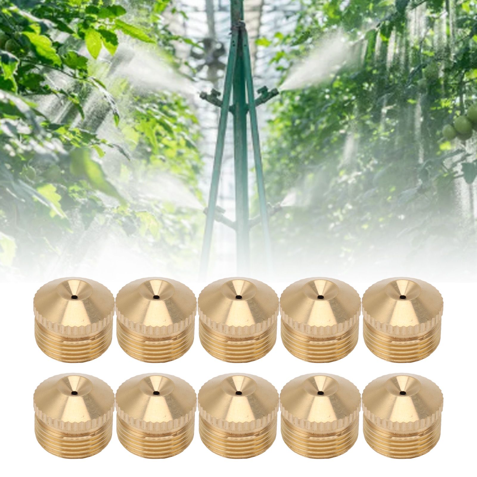 10pcs Brass Misting Nozzles Fog Sprinkler Head for Factory Site Coal Mine view 12