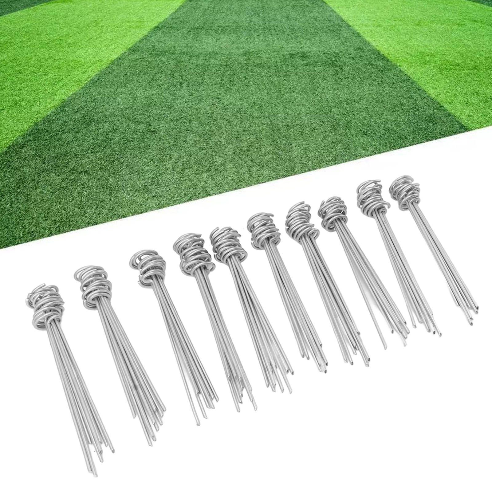 100PCS Ground Nail Galvanized Iron Rust Proof Artificial Turf Stakes for Weed view 11