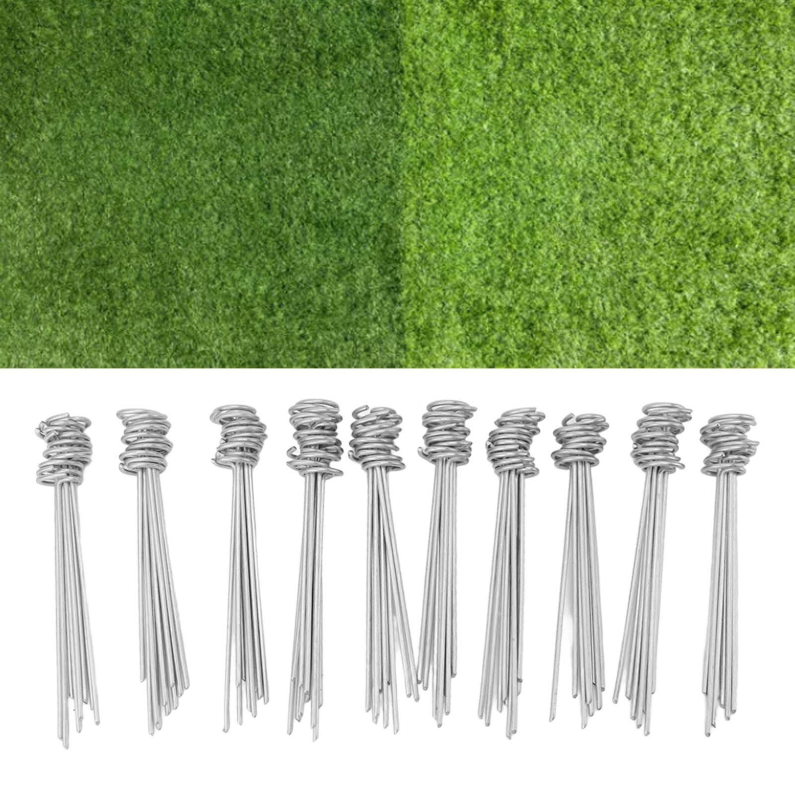 100PCS Ground Nail Galvanized Iron Rust Proof Artificial Turf Stakes for Weed view 12