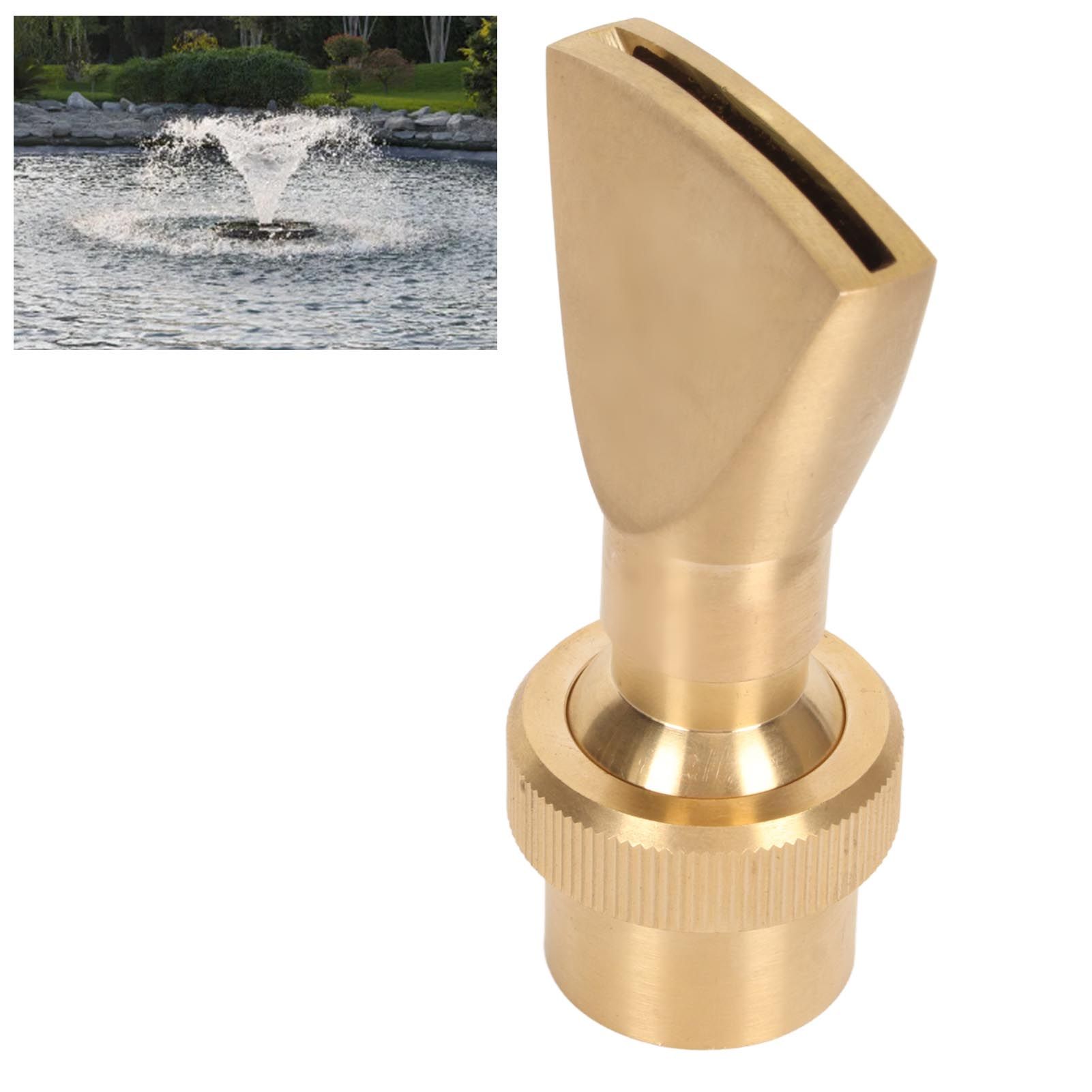 Fountain Nozzle Brass G3/4 Female Thread 25mm Narrow Fan Shaped Pond Sprinkler view 12