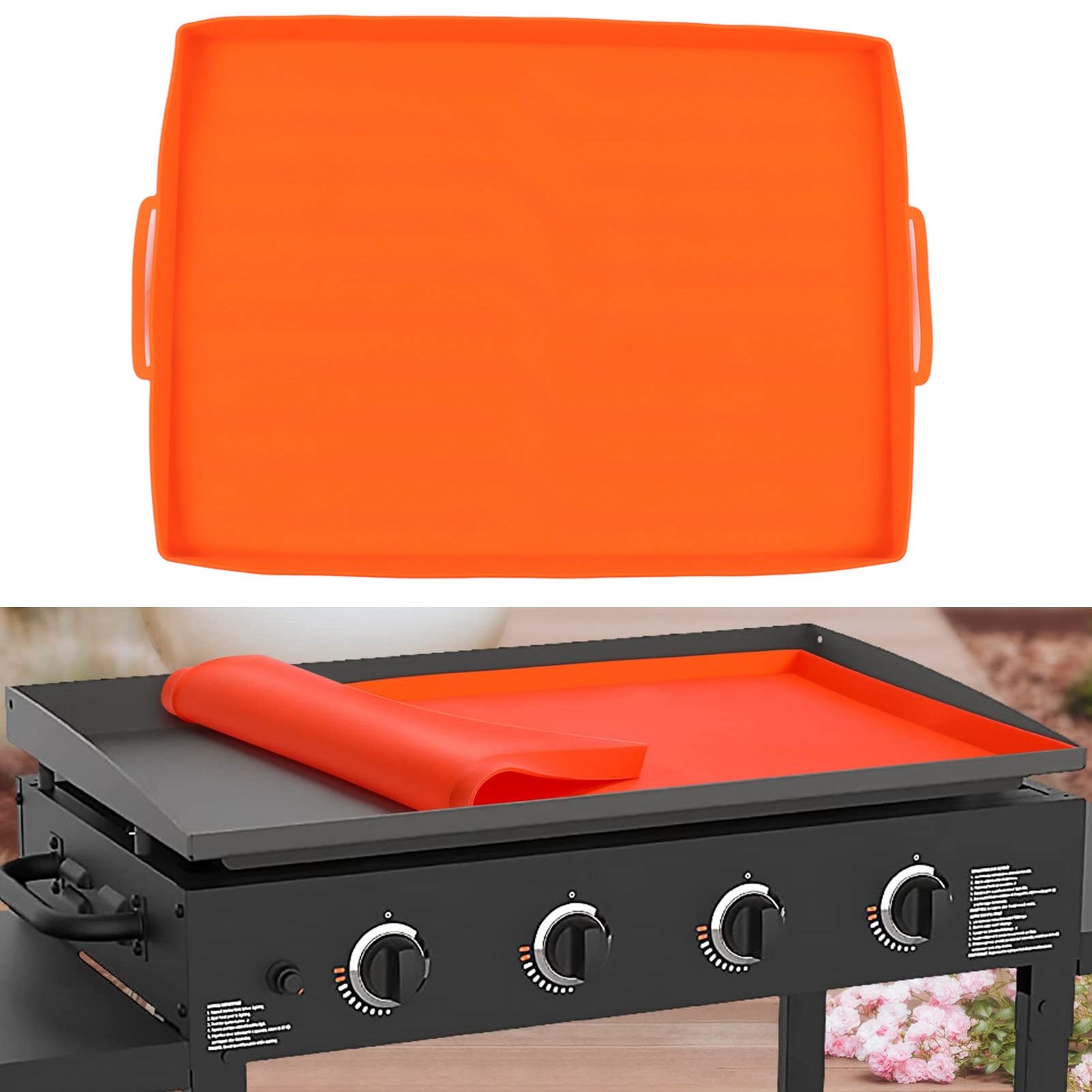 Griddle Mat Silicone Grill Cover Protective Grill Cover BBQ Grill Mat for view 12