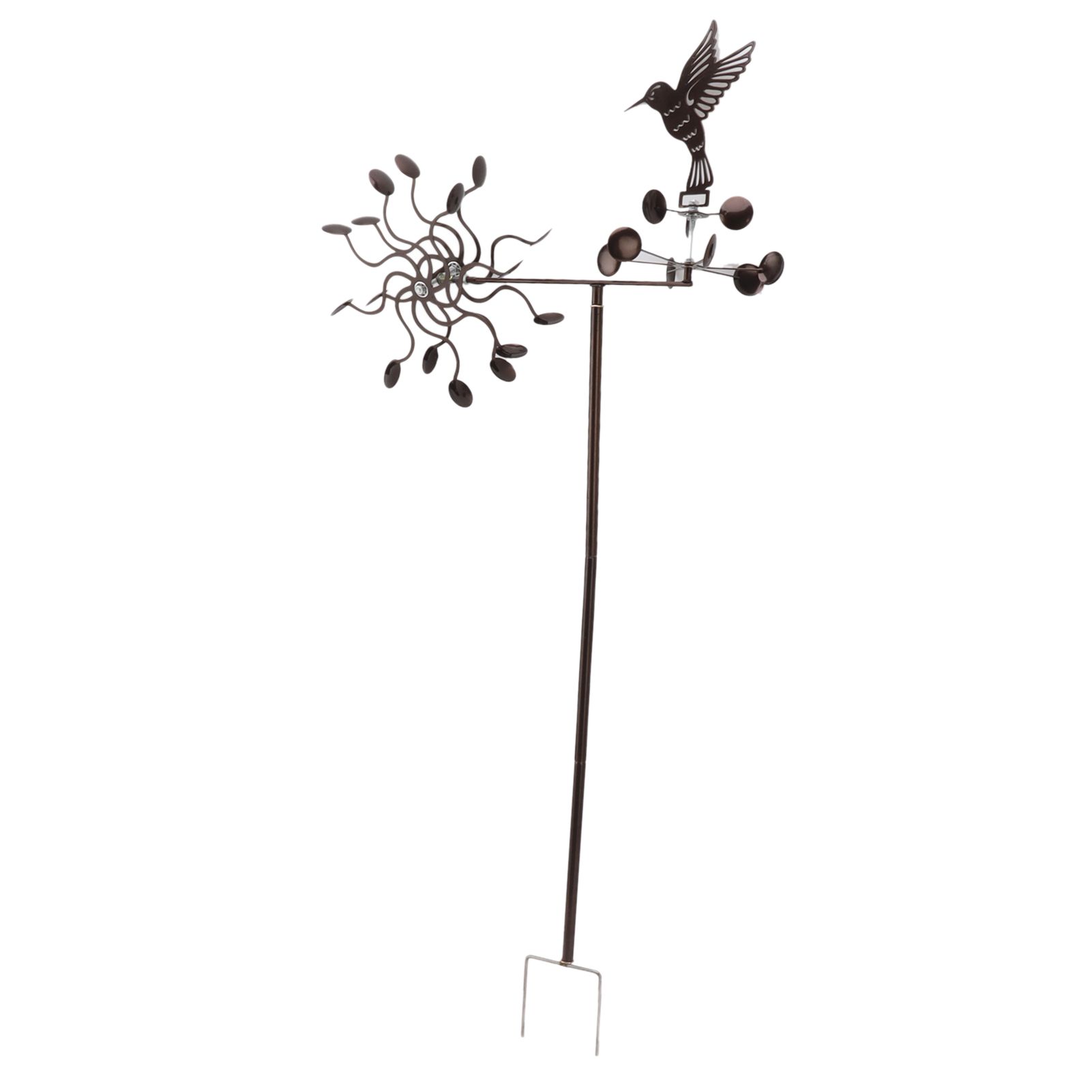 Wind Spinners Iron Hummingbird Metal Windmill Wind Sculpture for Outdoor Lawn view 5