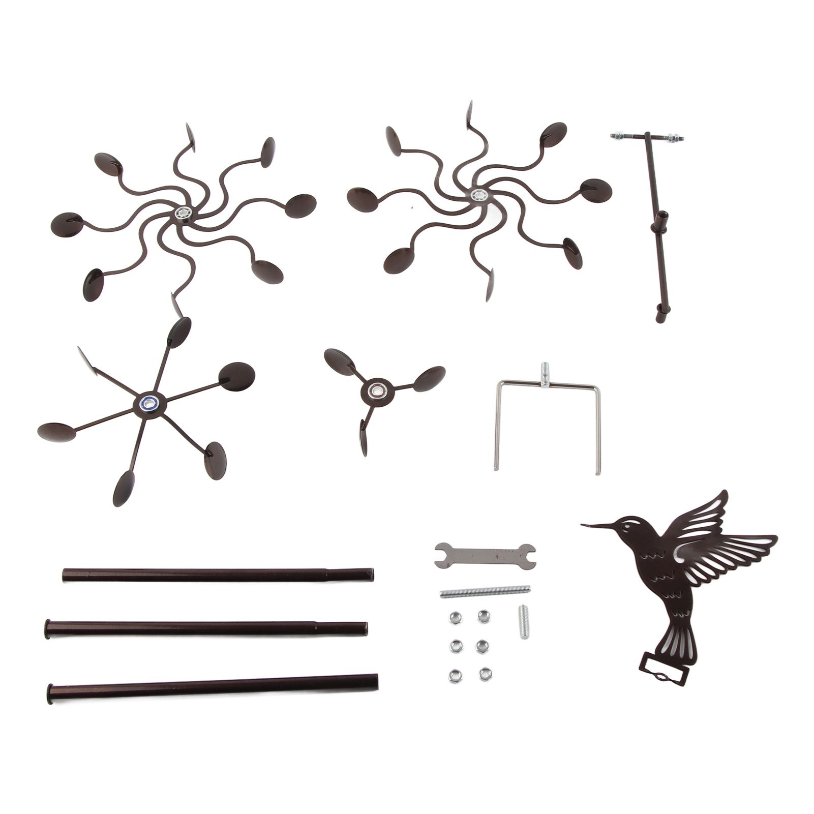 Wind Spinners Iron Hummingbird Metal Windmill Wind Sculpture for Outdoor Lawn view 10