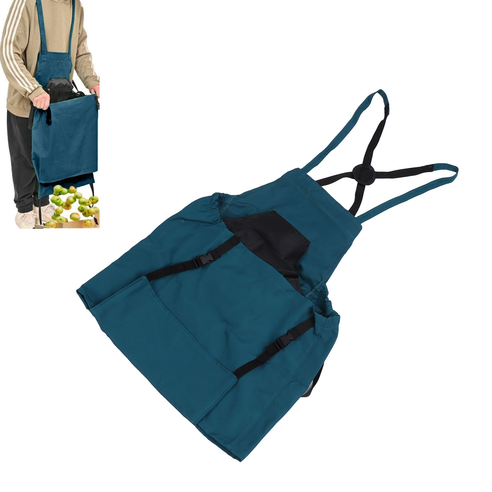 Harvest Bag Fruit Picking Apron Large Capacity Oxford Cloth Quick Release view 11