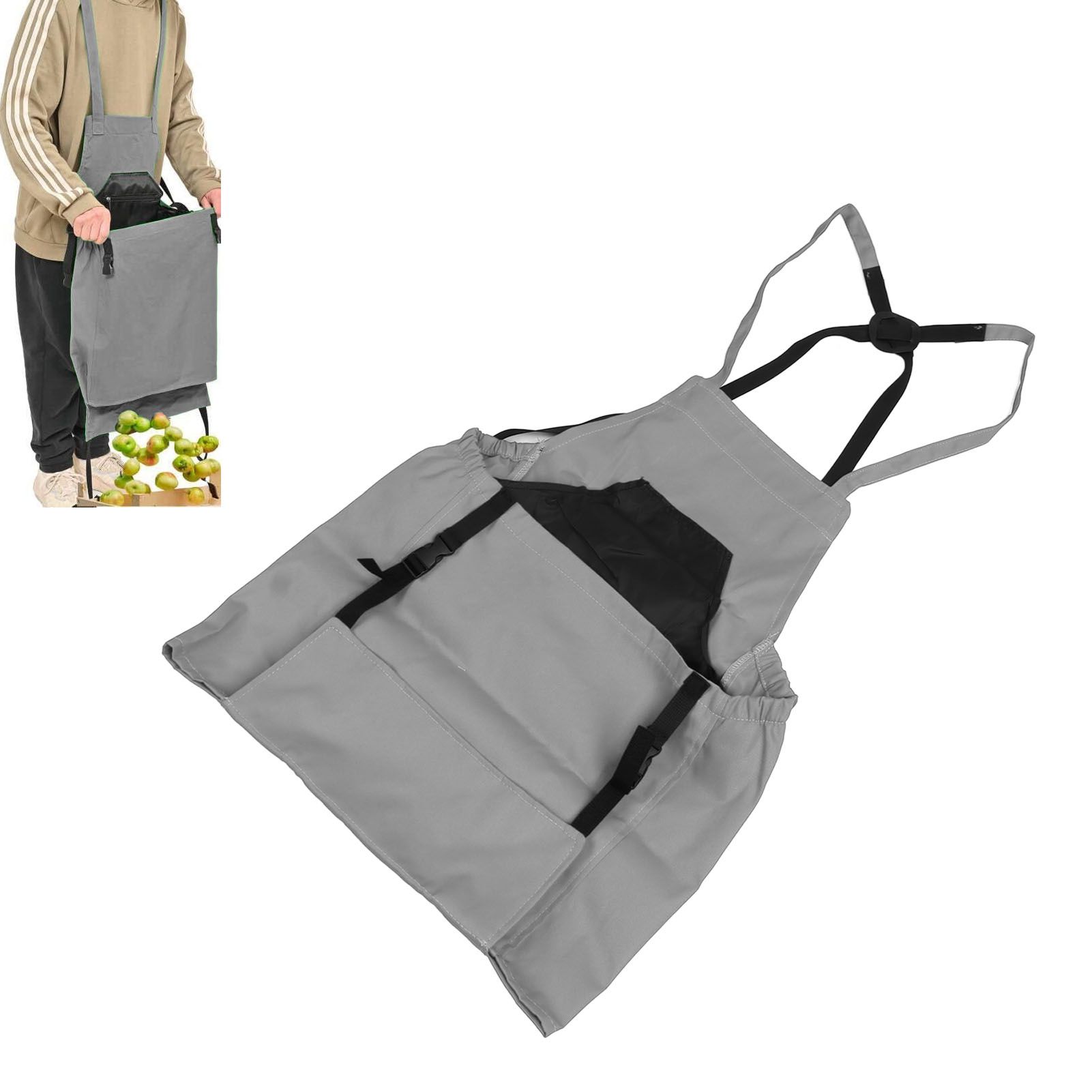 Harvest Bag Fruit Picking Apron Large Capacity Oxford Cloth Quick Release view 11