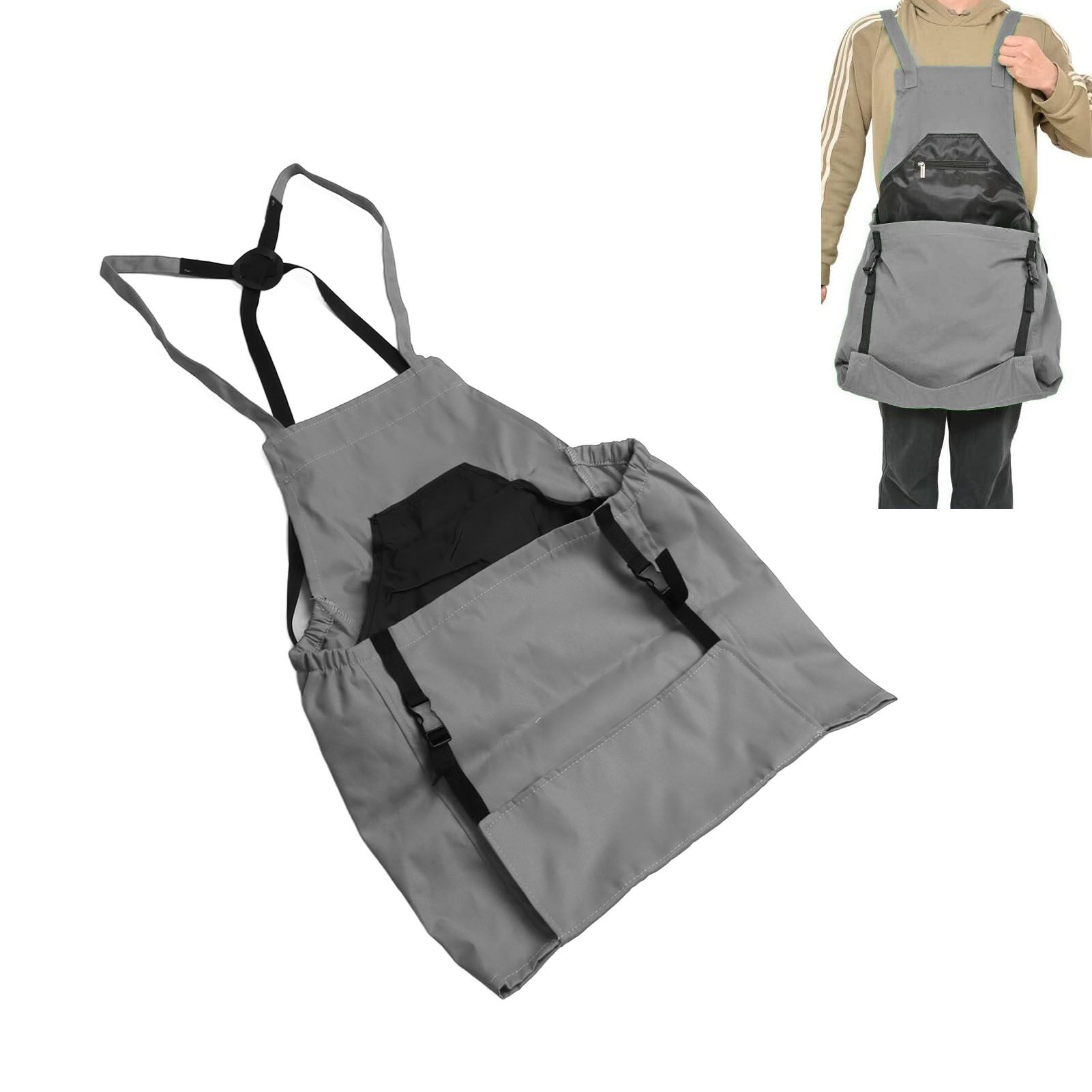 Harvest Bag Fruit Picking Apron Large Capacity Oxford Cloth Quick Release view 12