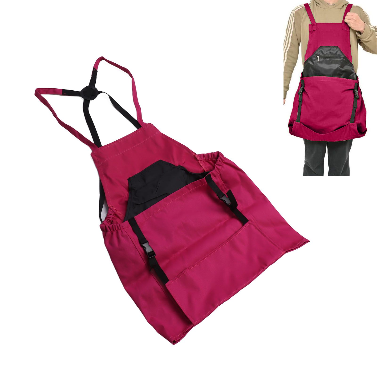 Harvest Bag Fruit Picking Apron Large Capacity Oxford Cloth Quick Release view 12