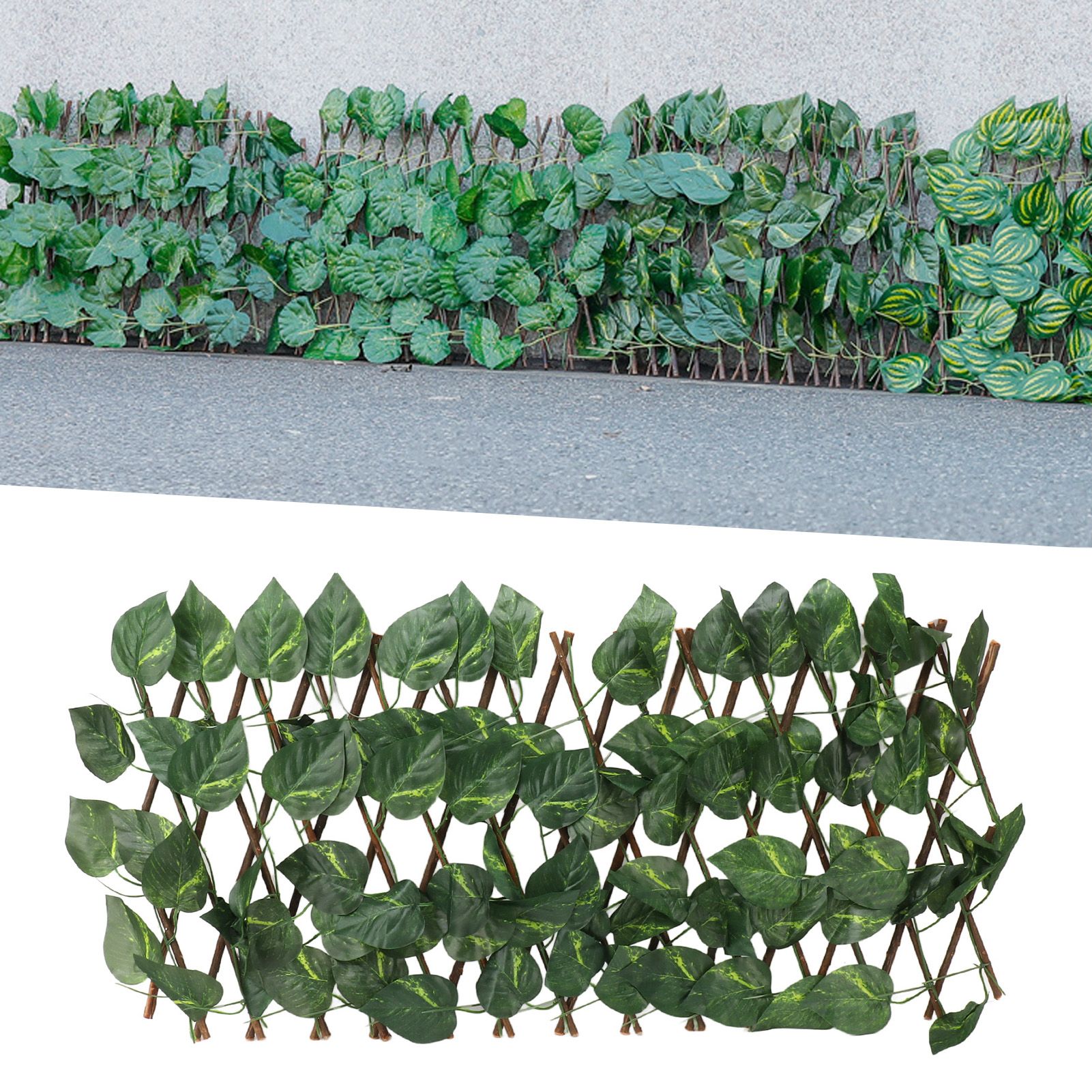 Artificial Hedges Fence Simulation Expandable Sun Protection Waterproof view 12