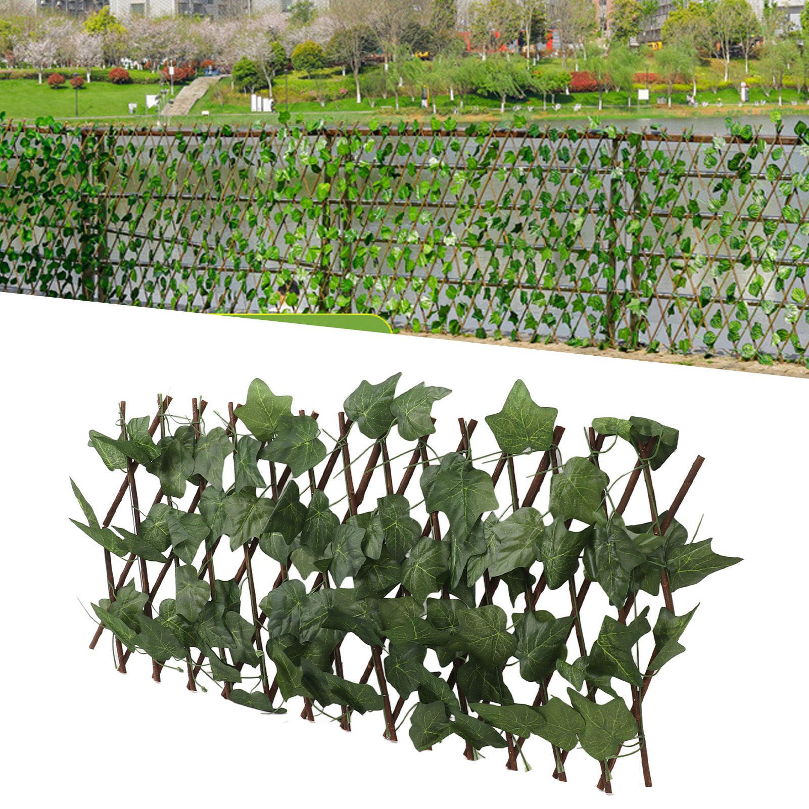 Artificial Hedges Fence Simulation Expandable Sun Protection Waterproof view 11
