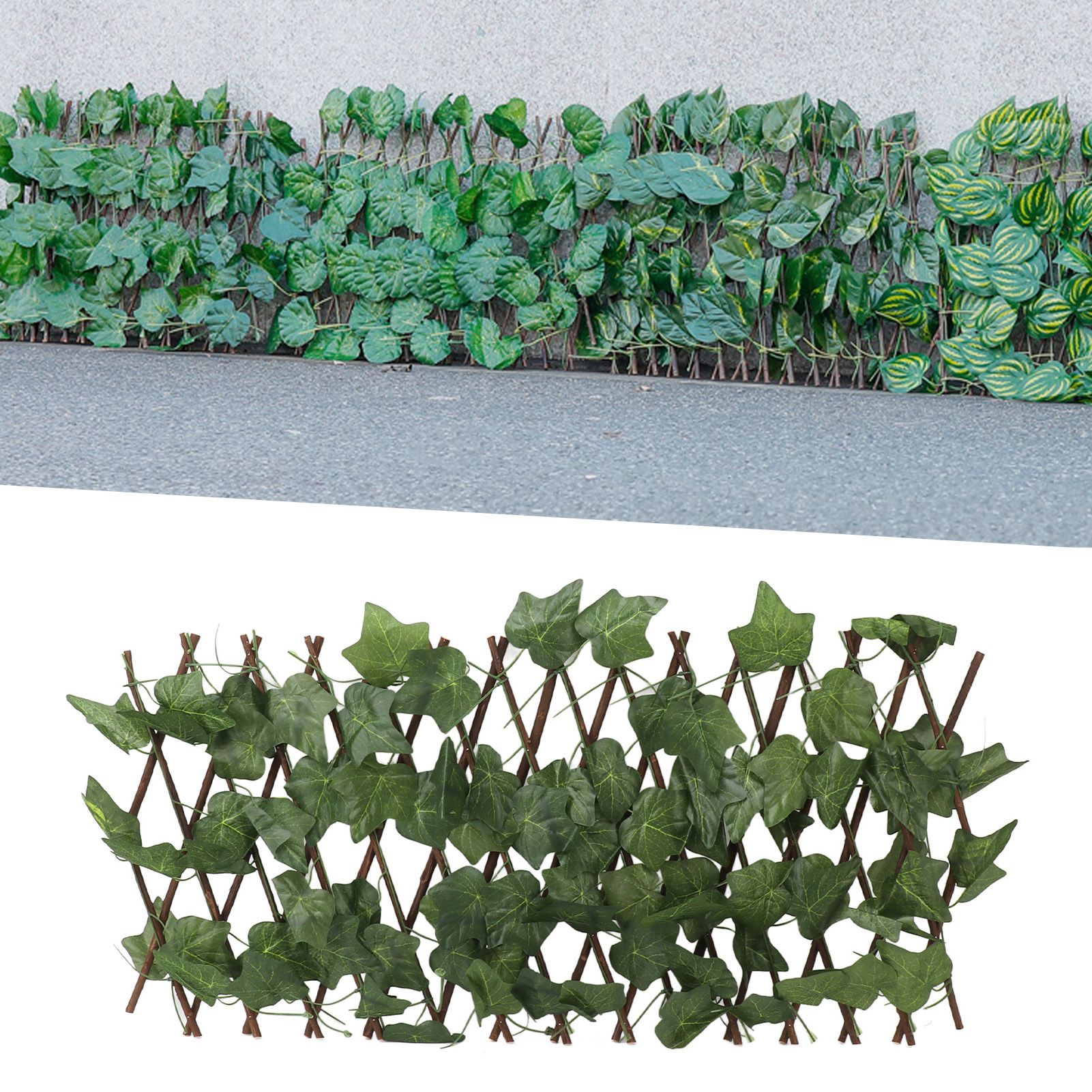 Artificial Hedges Fence Simulation Expandable Sun Protection Waterproof view 12