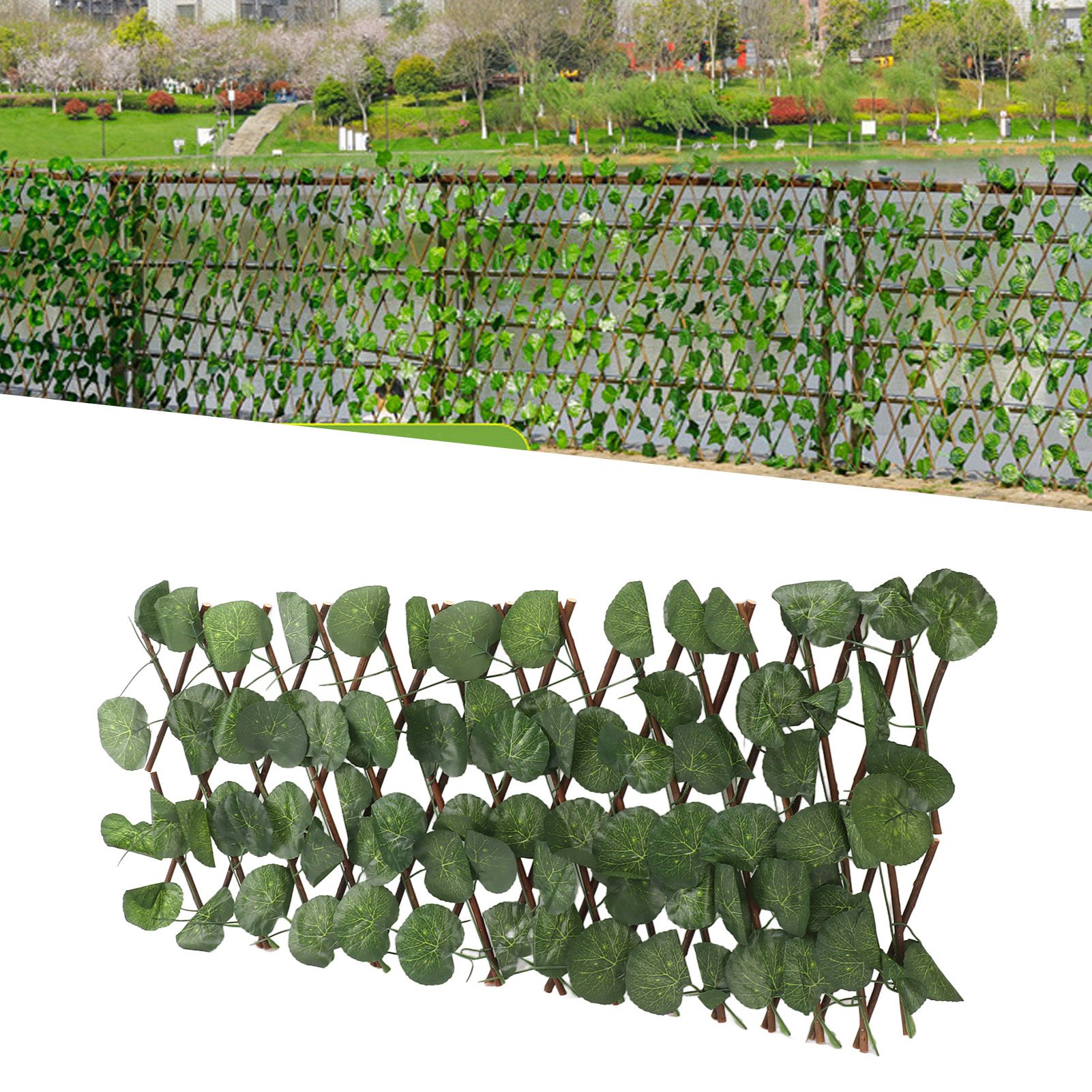 Artificial Hedges Fence Simulation Expandable Sun Protection Waterproof view 11