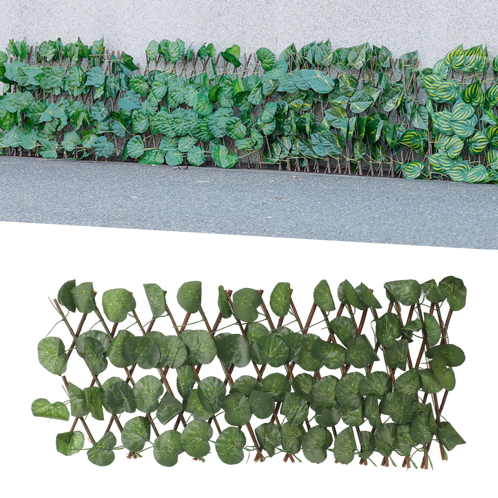 Artificial Hedges Fence Simulation Expandable Sun Protection Waterproof view 12