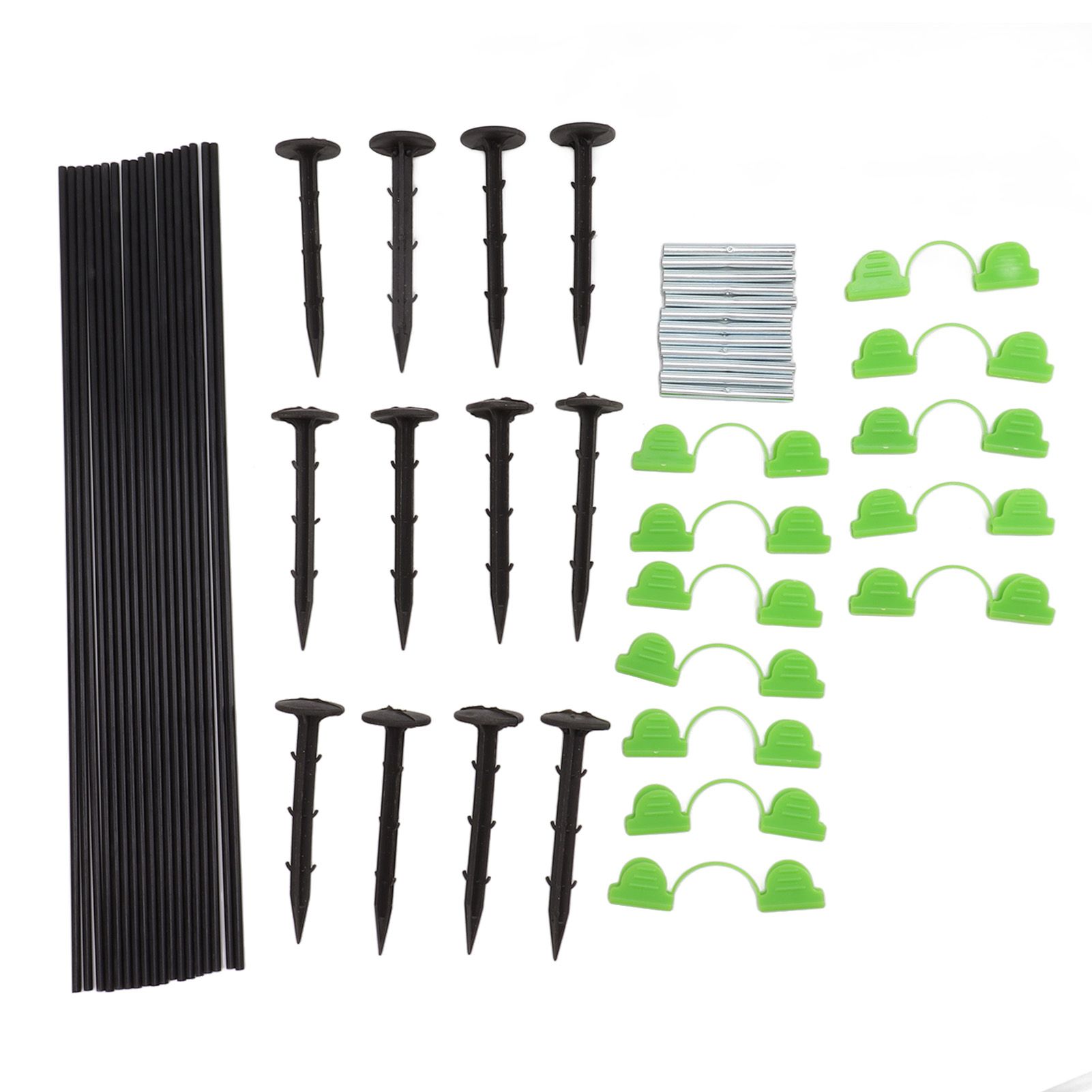 18 Fiberglass Rods 12 Connecting Pipes 12 Clips 12 Garden Stakes for view 4