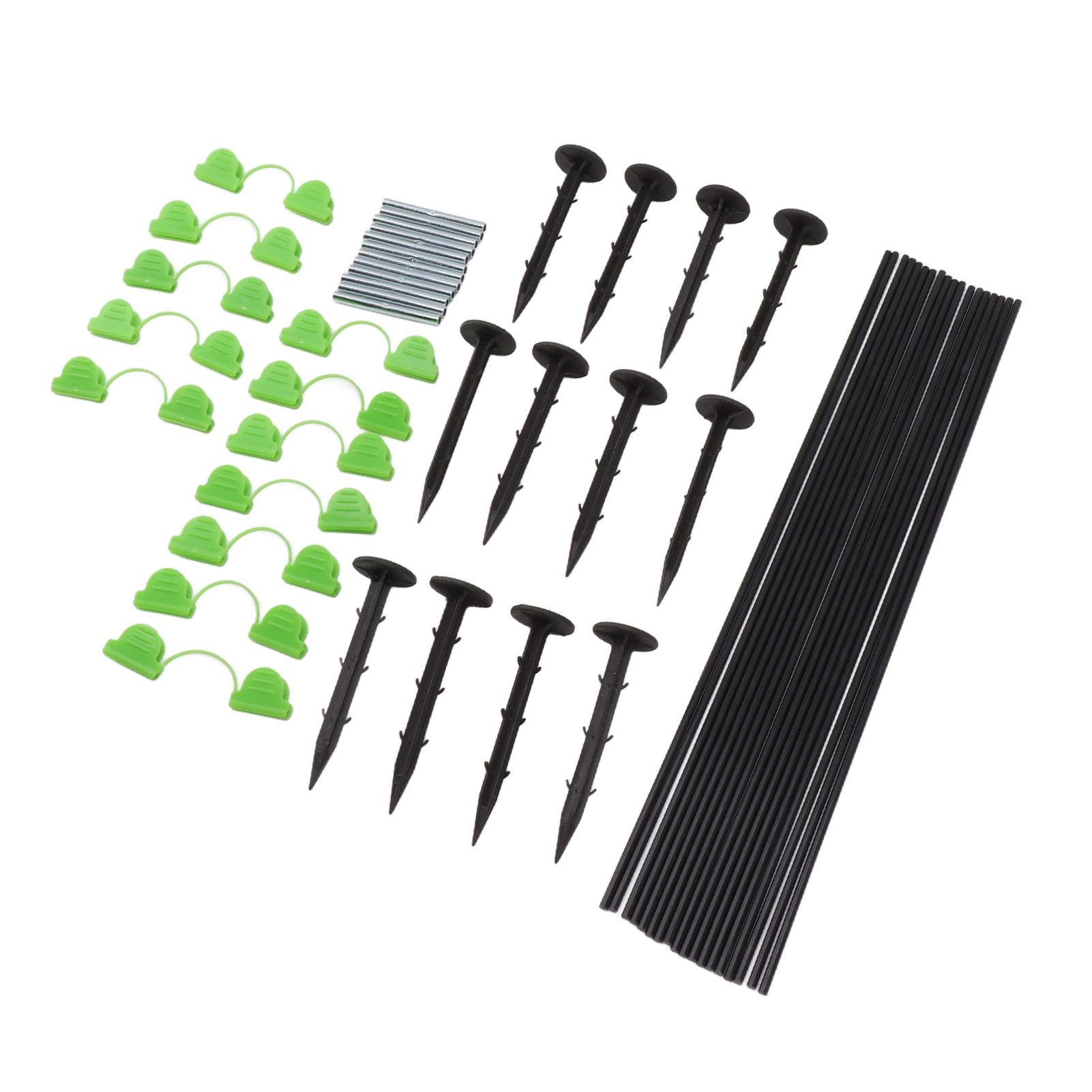 18 Fiberglass Rods 12 Connecting Pipes 12 Clips 12 Garden Stakes for view 5