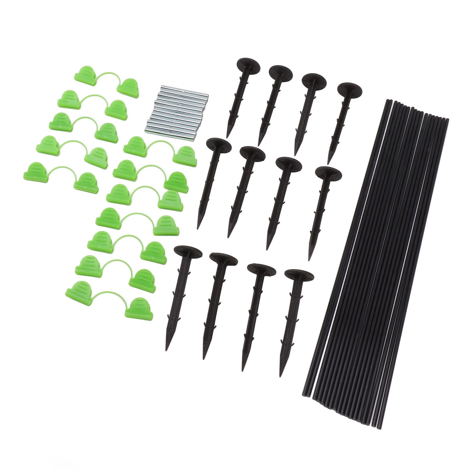 18 Fiberglass Rods 12 Connecting Pipes 12 Clips 12 Garden Stakes for view 7