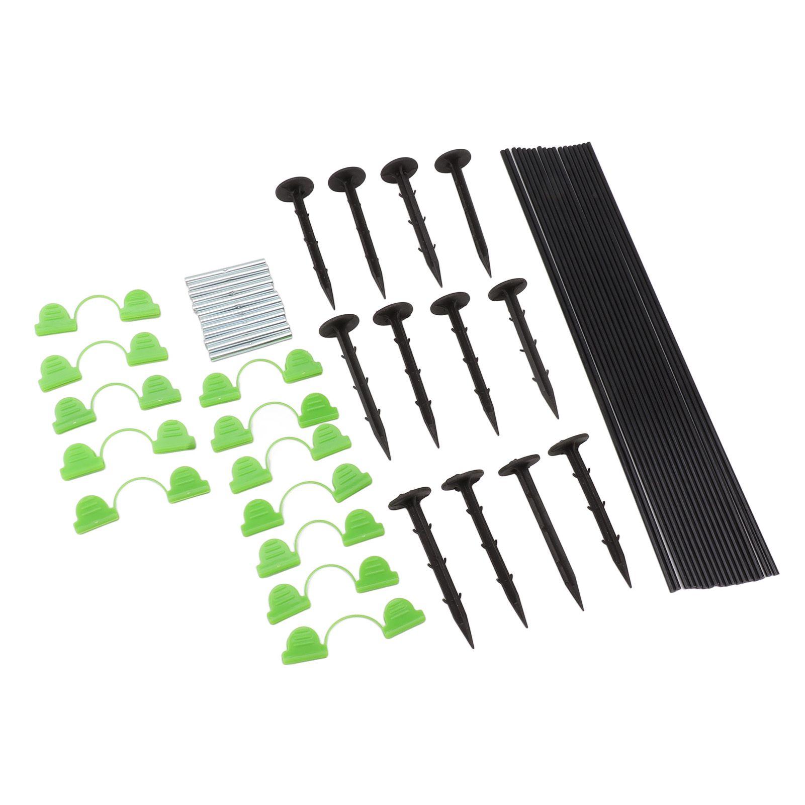 18 Fiberglass Rods 12 Connecting Pipes 12 Clips 12 Garden Stakes for view 9