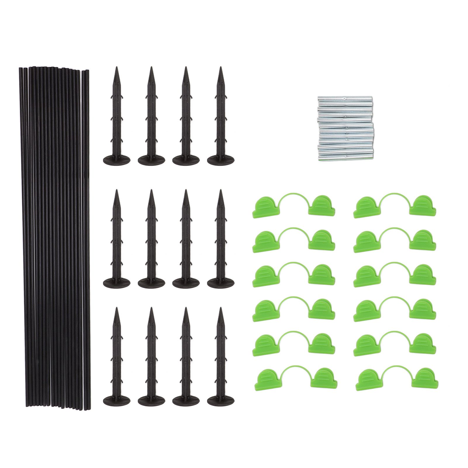 18 Fiberglass Rods 12 Connecting Pipes 12 Clips 12 Garden Stakes for view 10