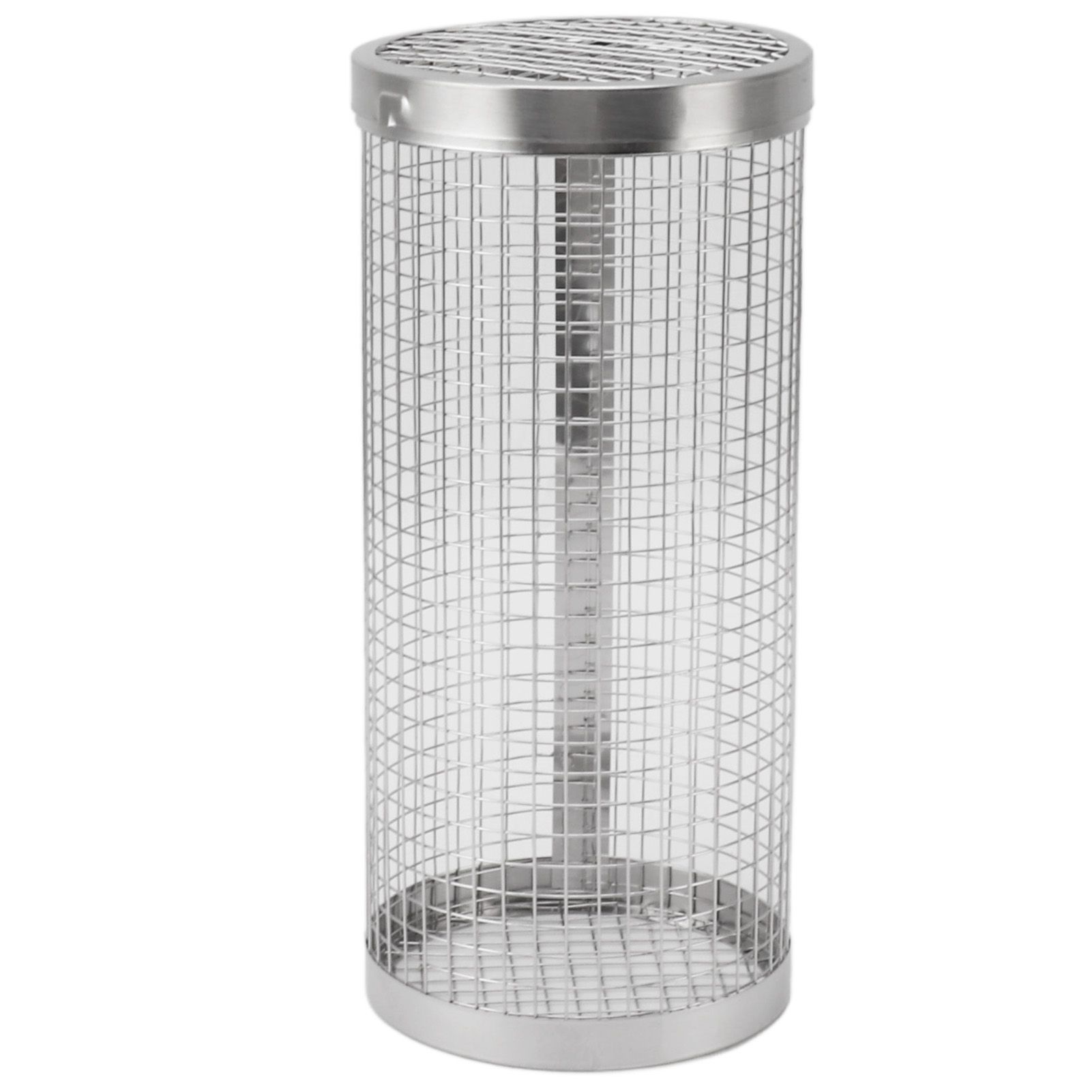 BBQ Net Tube Rolling Grilling Basket Stainless Steel Wire Mesh Cylinder Grill view 3