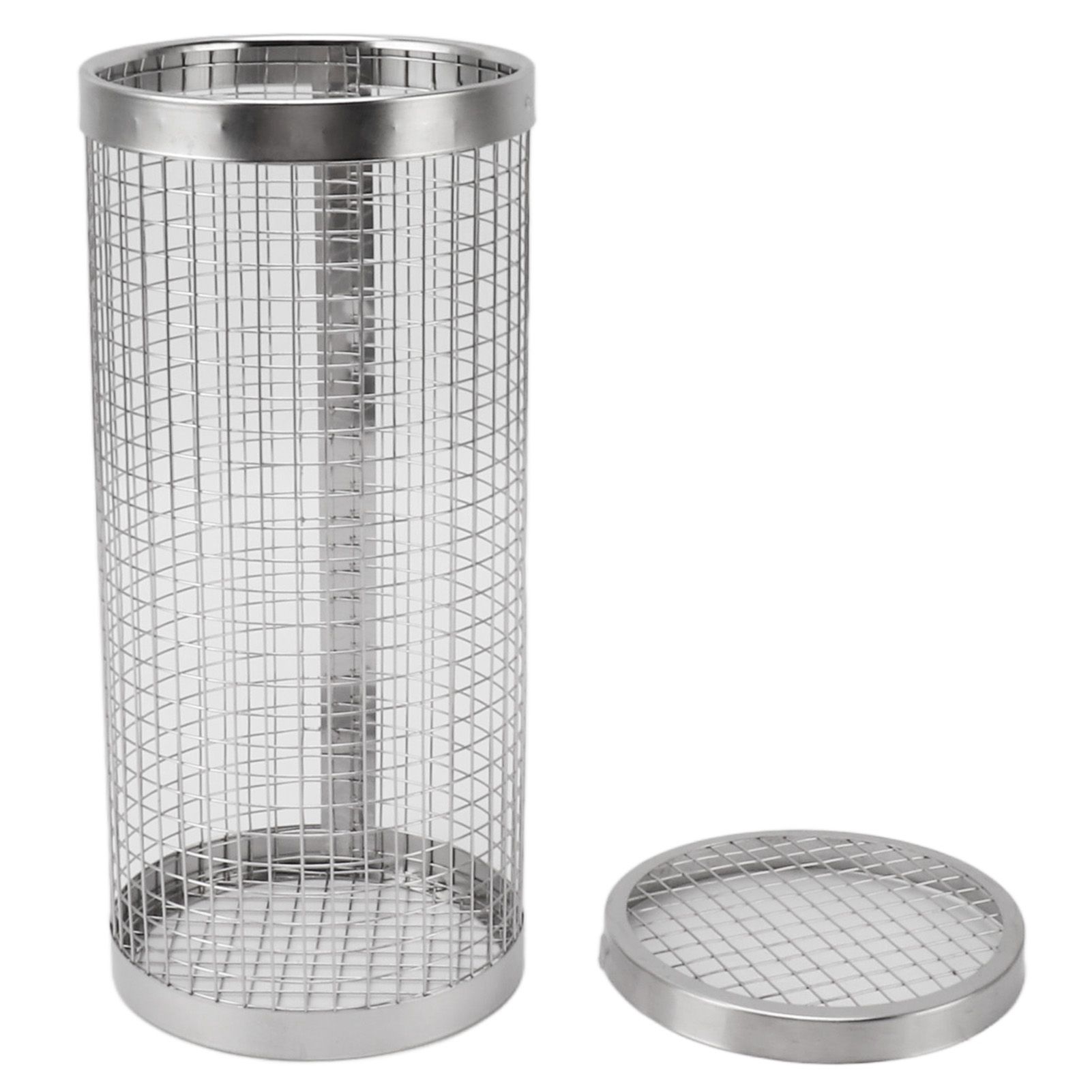 BBQ Net Tube Rolling Grilling Basket Stainless Steel Wire Mesh Cylinder Grill view 4
