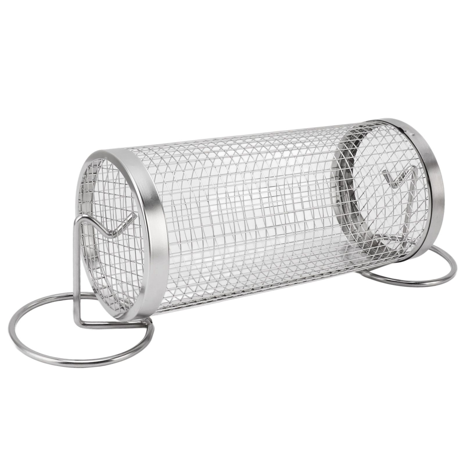 BBQ Net Tube Rolling Grilling Basket Stainless Steel Wire Mesh Cylinder Grill view 6