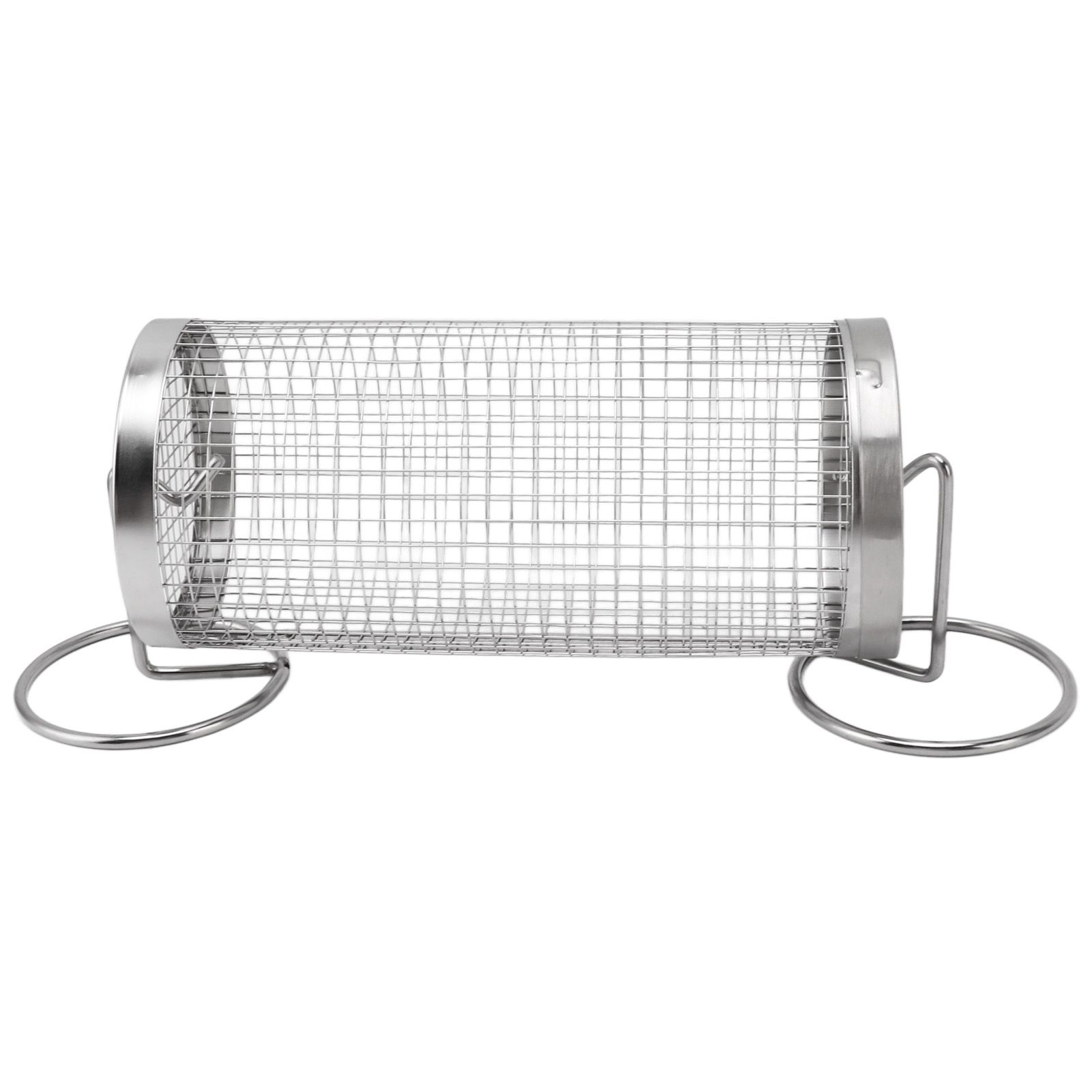 BBQ Net Tube Rolling Grilling Basket Stainless Steel Wire Mesh Cylinder Grill view 8