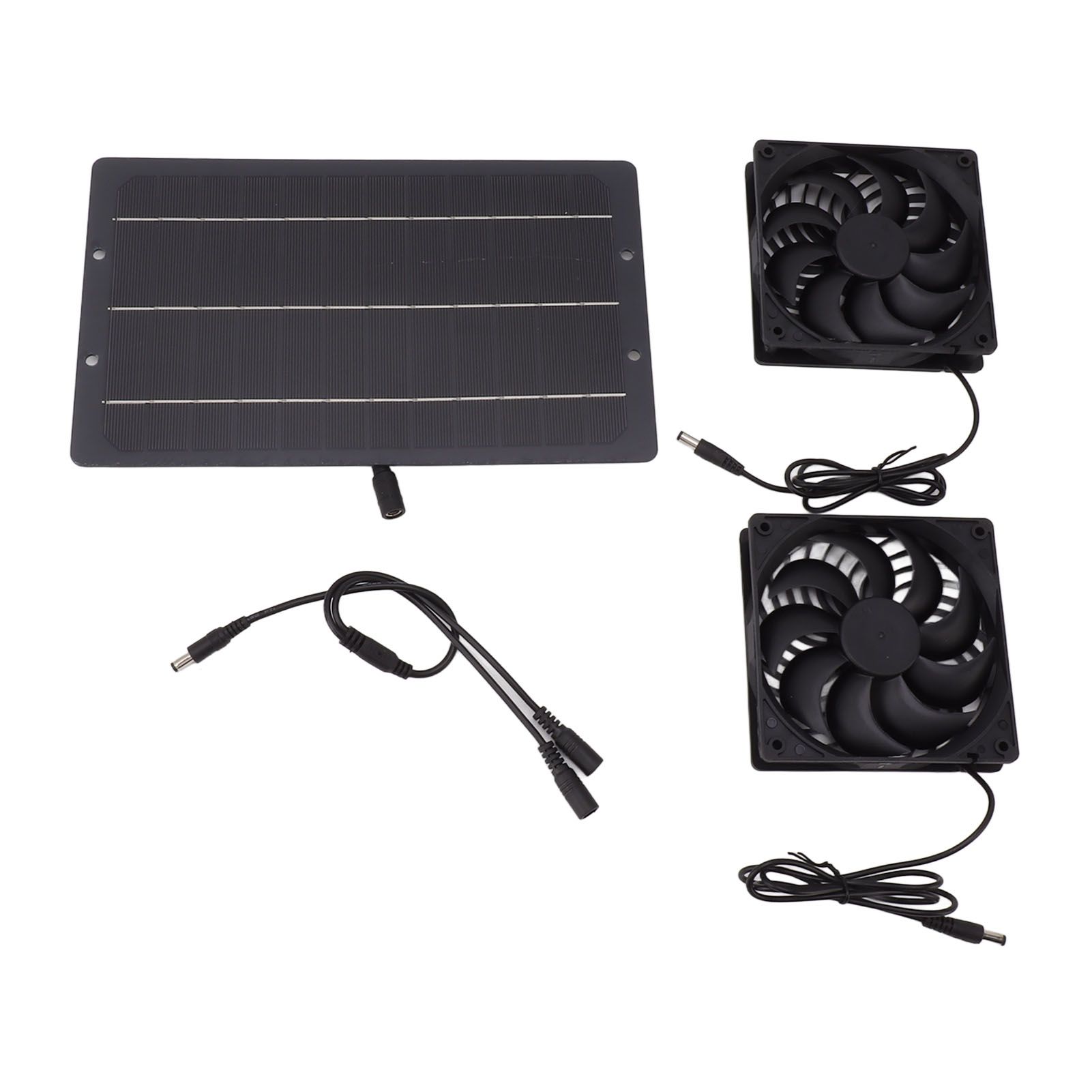 10W Solar Panel Fan Kit Weatherproof Solar Powered Dual Exhaust Fan Wall