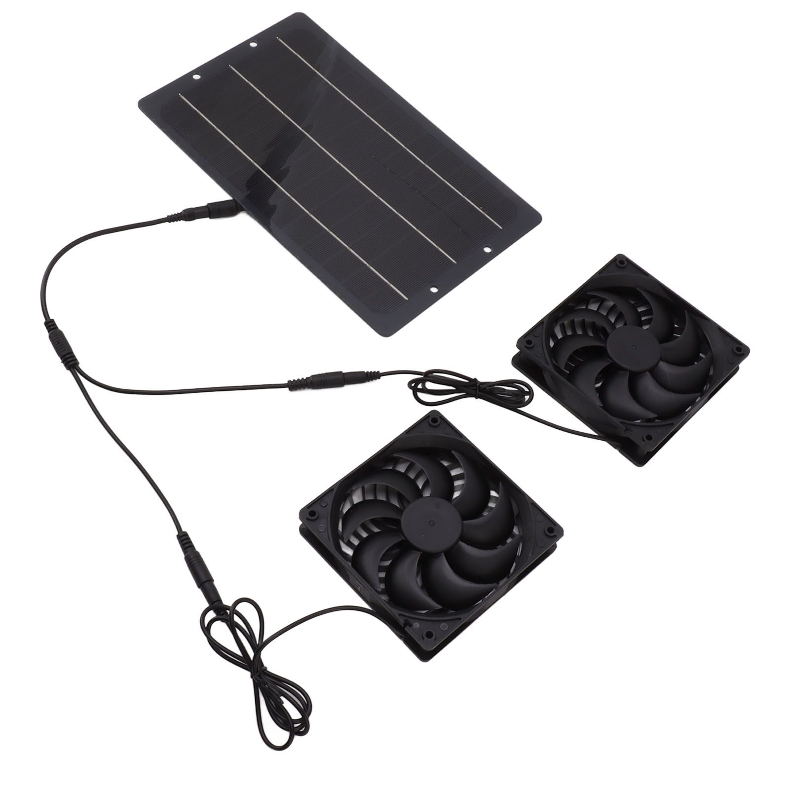 10W Solar Panel Fan Kit Weatherproof Solar Powered Dual Exhaust Fan Wall view 4