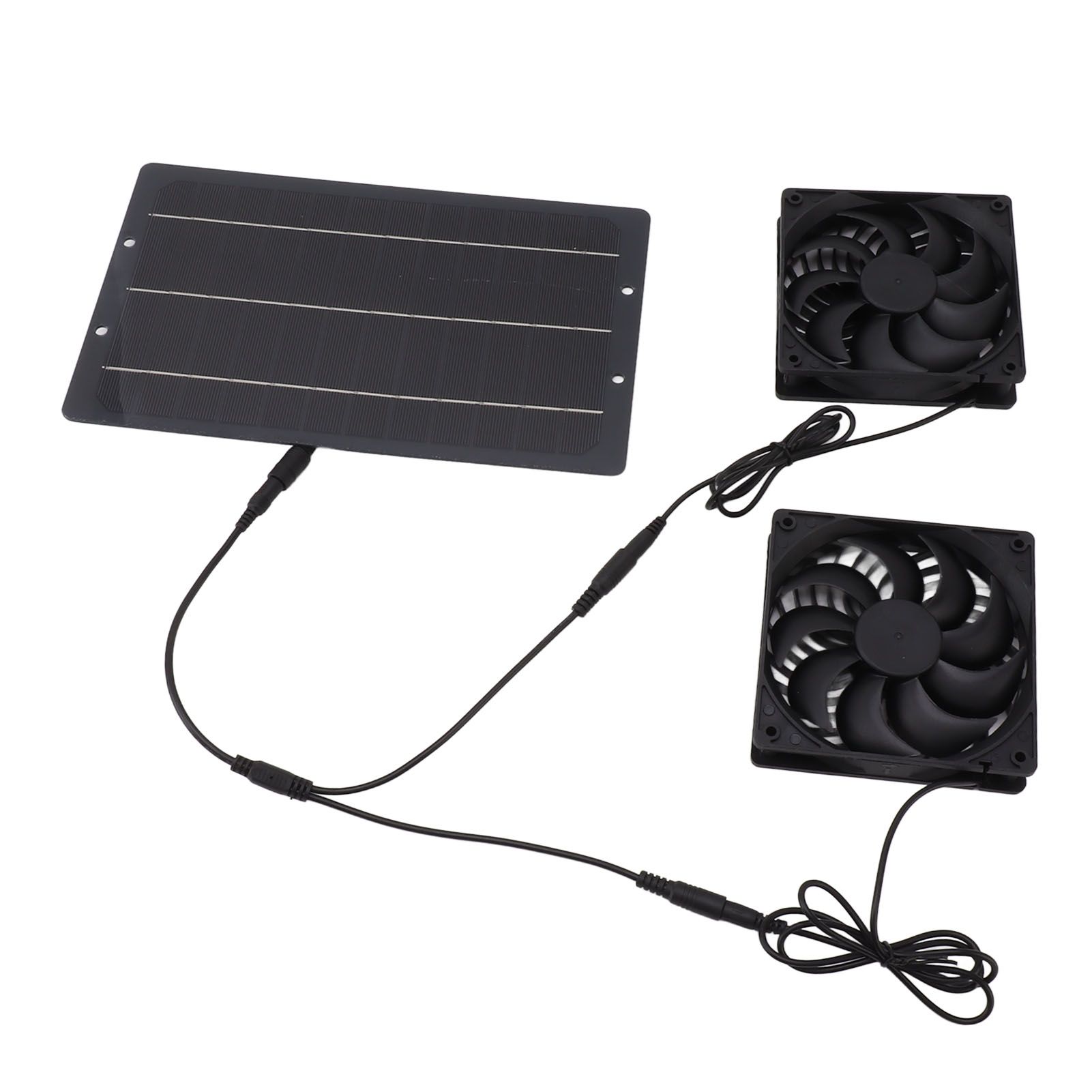 10W Solar Panel Fan Kit Weatherproof Solar Powered Dual Exhaust Fan Wall view 5