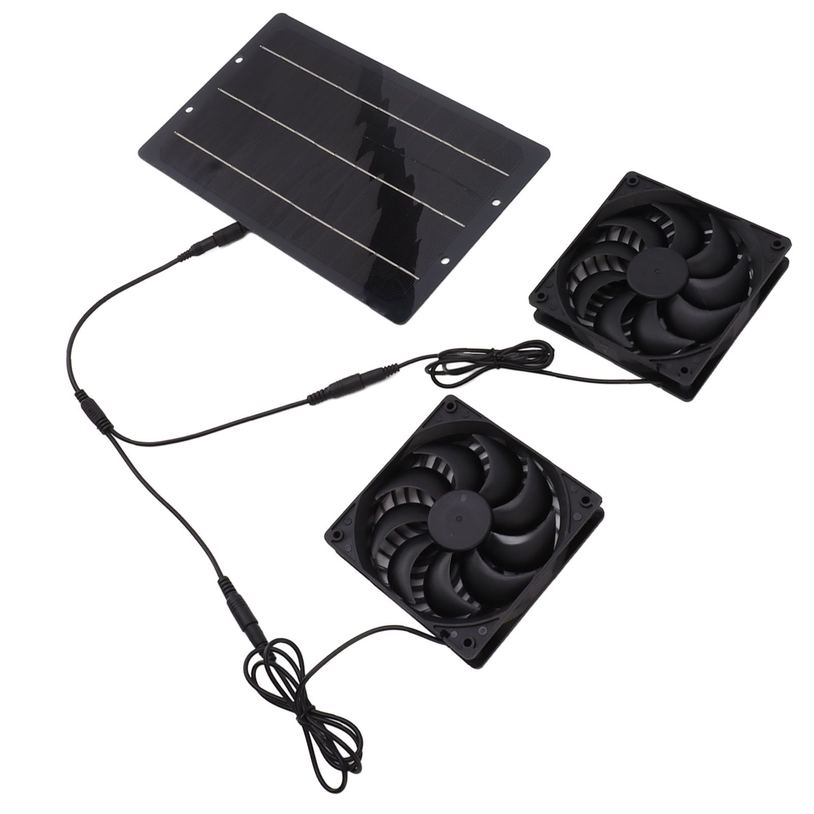 10W Solar Panel Fan Kit Weatherproof Solar Powered Dual Exhaust Fan Wall view 7