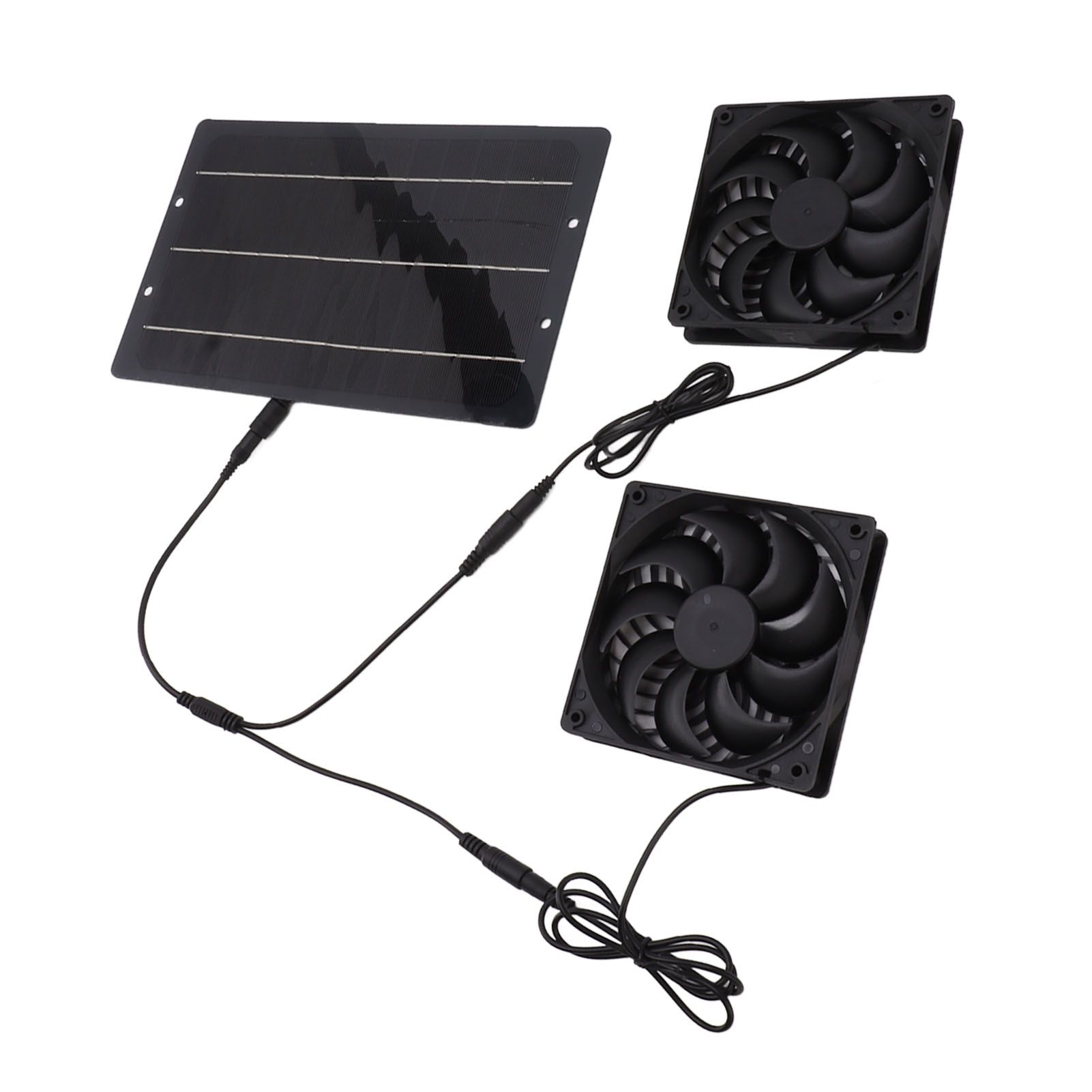 10W Solar Panel Fan Kit Weatherproof Solar Powered Dual Exhaust Fan Wall view 8