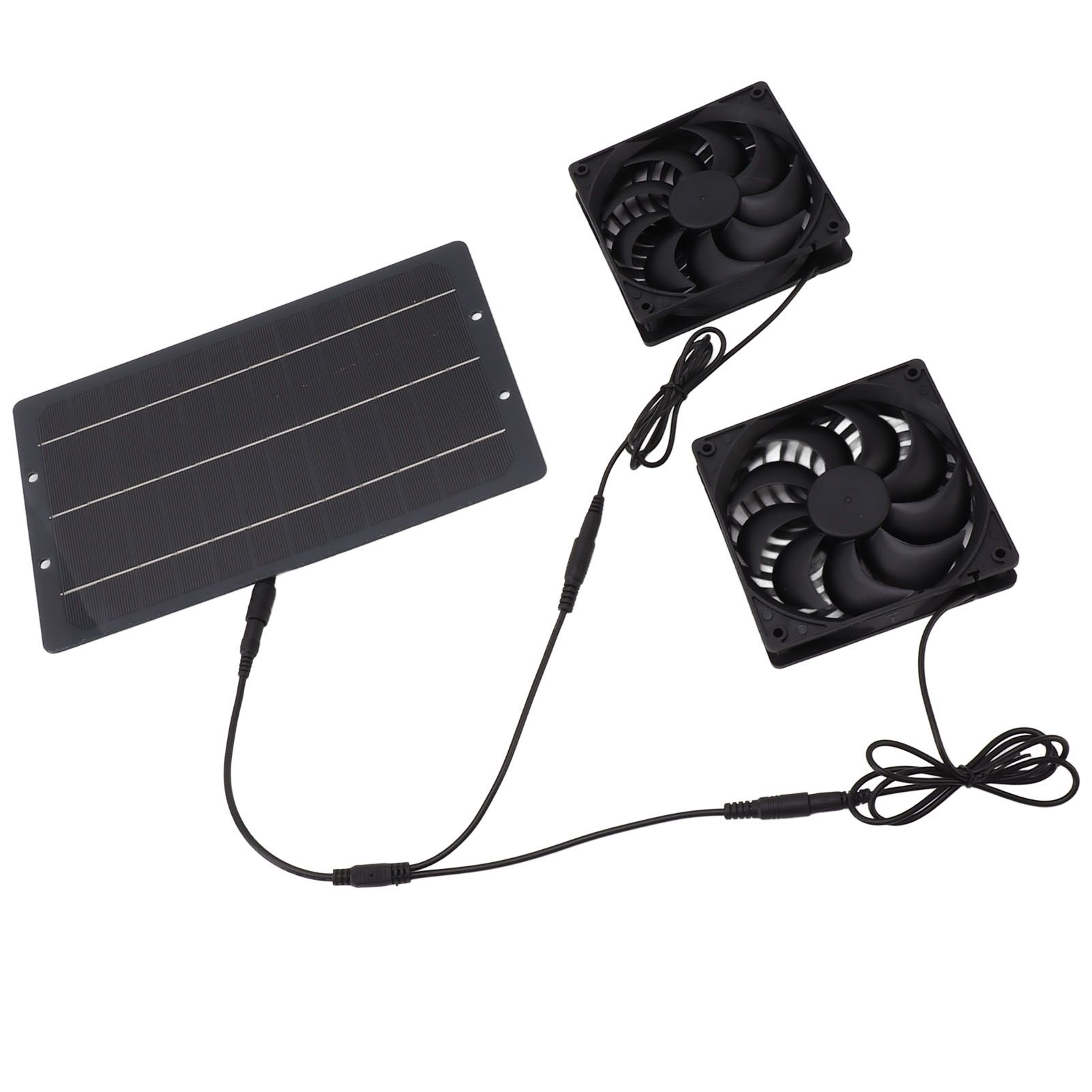 10W Solar Panel Fan Kit Weatherproof Solar Powered Dual Exhaust Fan Wall view 9
