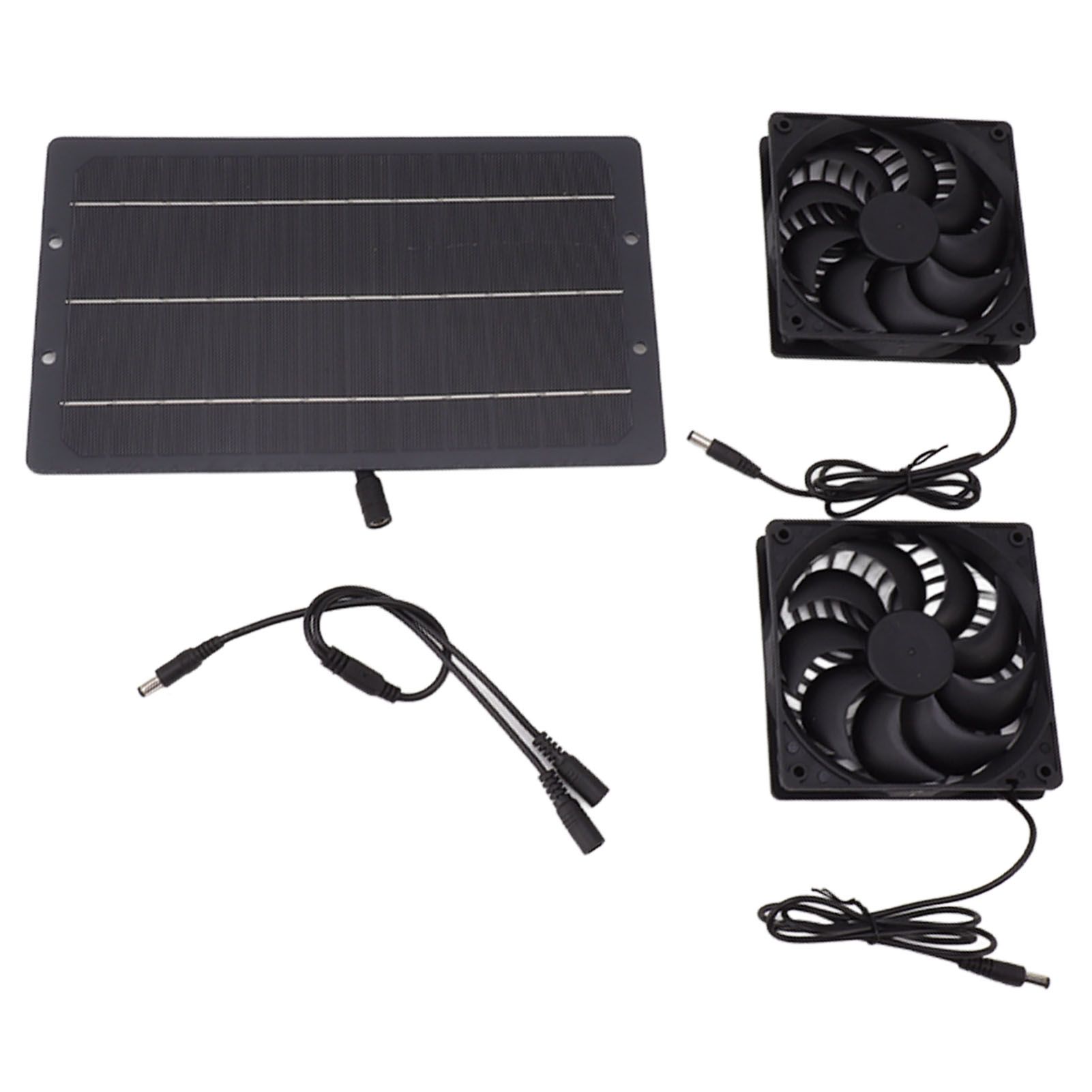 10W Solar Panel Fan Kit Weatherproof Solar Powered Dual Exhaust Fan Wall view 10