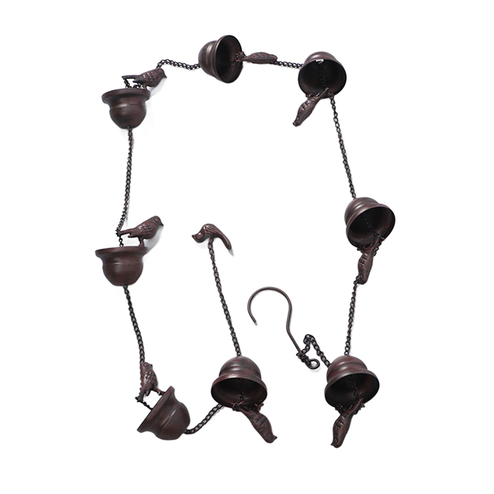 Rain Chain Outdoor Mobile Birds Cup Rain Chain Decorative Replacement for view 2