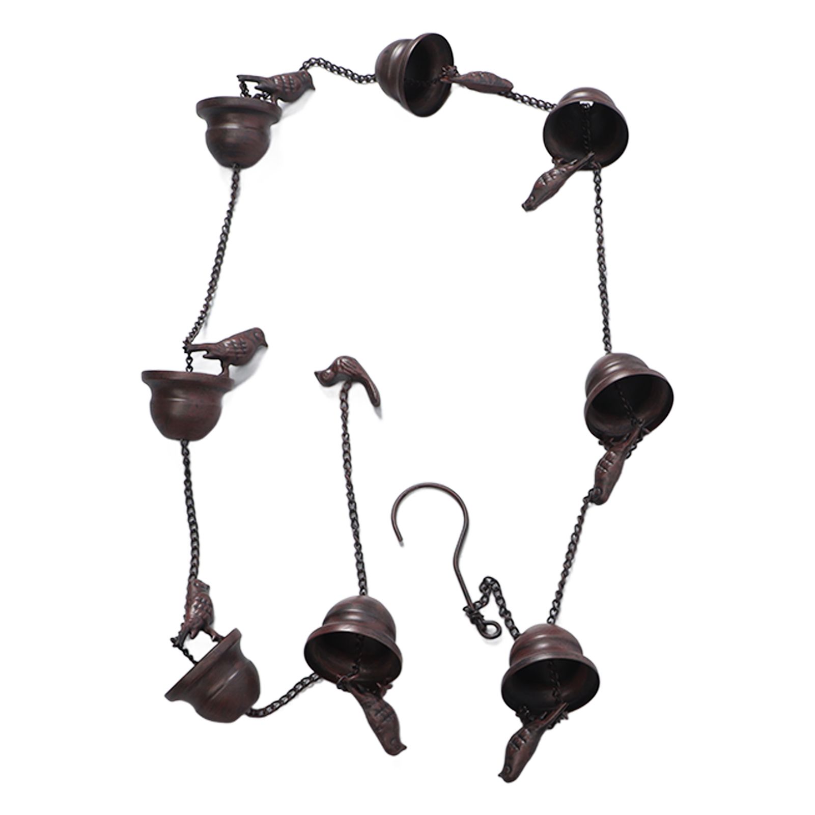 Rain Chain Outdoor Mobile Birds Cup Rain Chain Decorative Replacement for view 3
