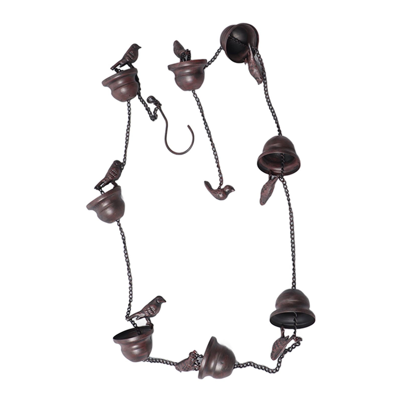 Rain Chain Outdoor Mobile Birds Cup Rain Chain Decorative Replacement for view 4