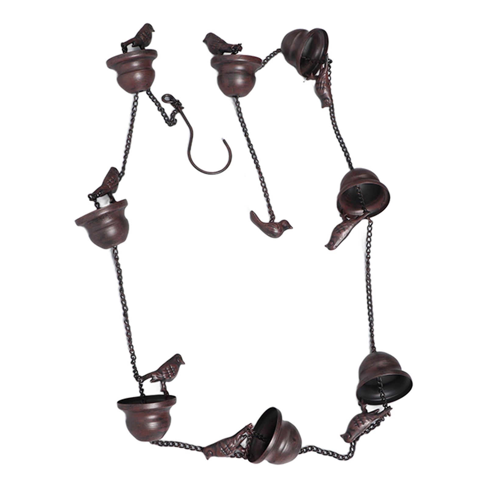 Rain Chain Outdoor Mobile Birds Cup Rain Chain Decorative Replacement for view 5