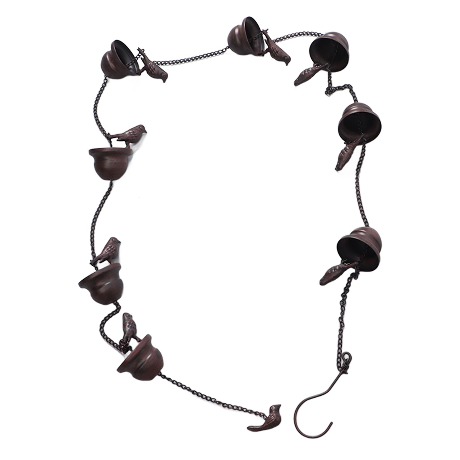 Rain Chain Outdoor Mobile Birds Cup Rain Chain Decorative Replacement for view 6