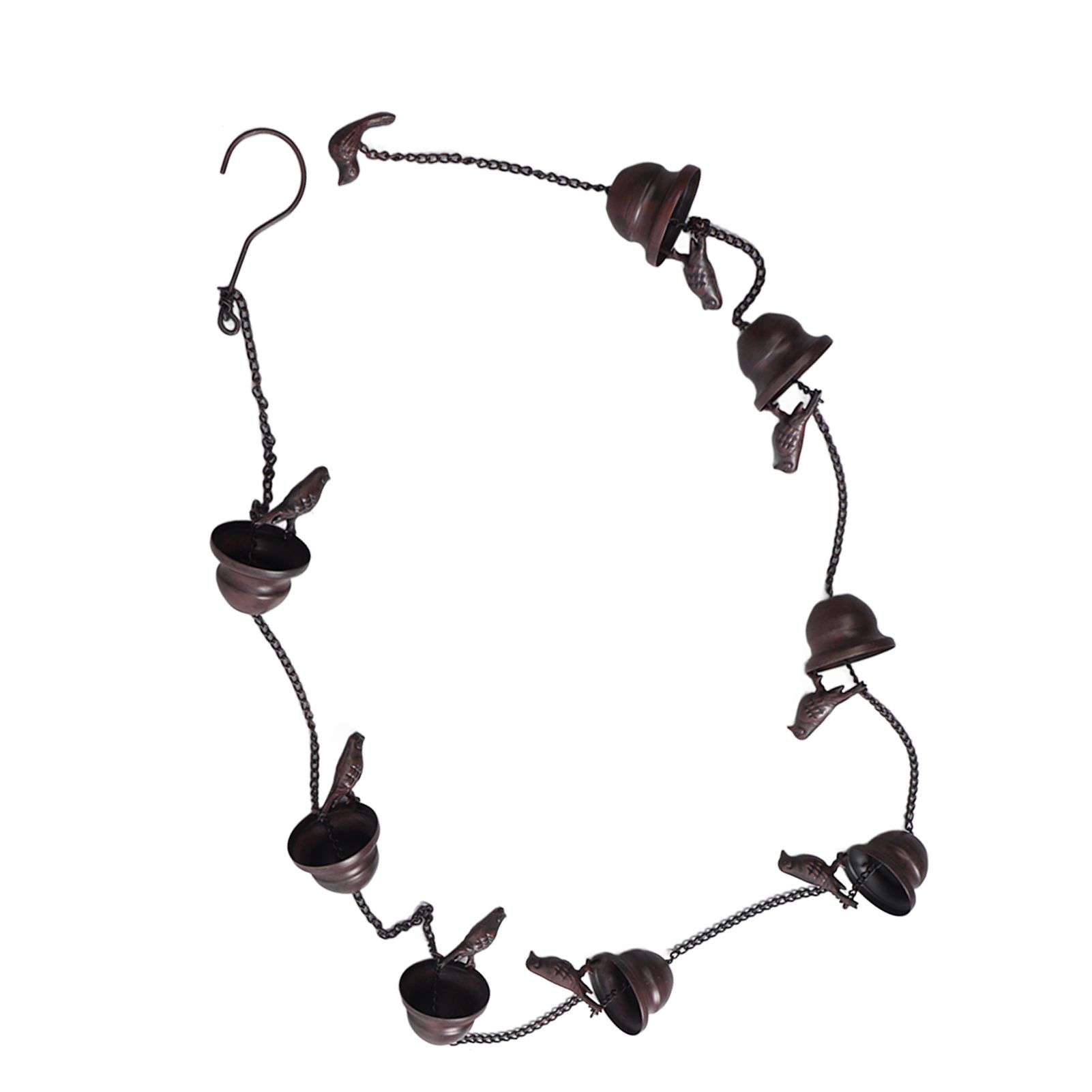 Rain Chain Outdoor Mobile Birds Cup Rain Chain Decorative Replacement for view 10