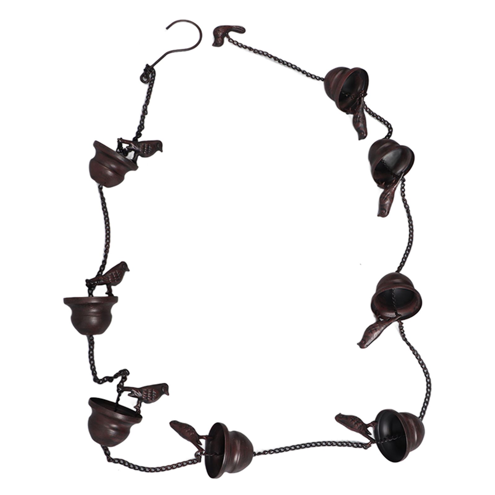 Rain Chain Outdoor Mobile Birds Cup Rain Chain Decorative Replacement for view 13