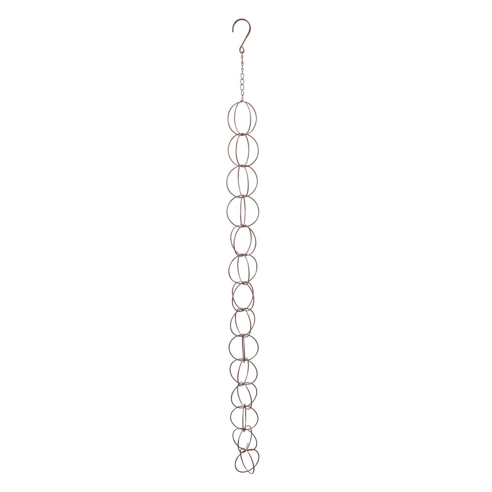Metal Rain Chain Drainage Function Decorative Ring Wind Chime with Hook for view 2