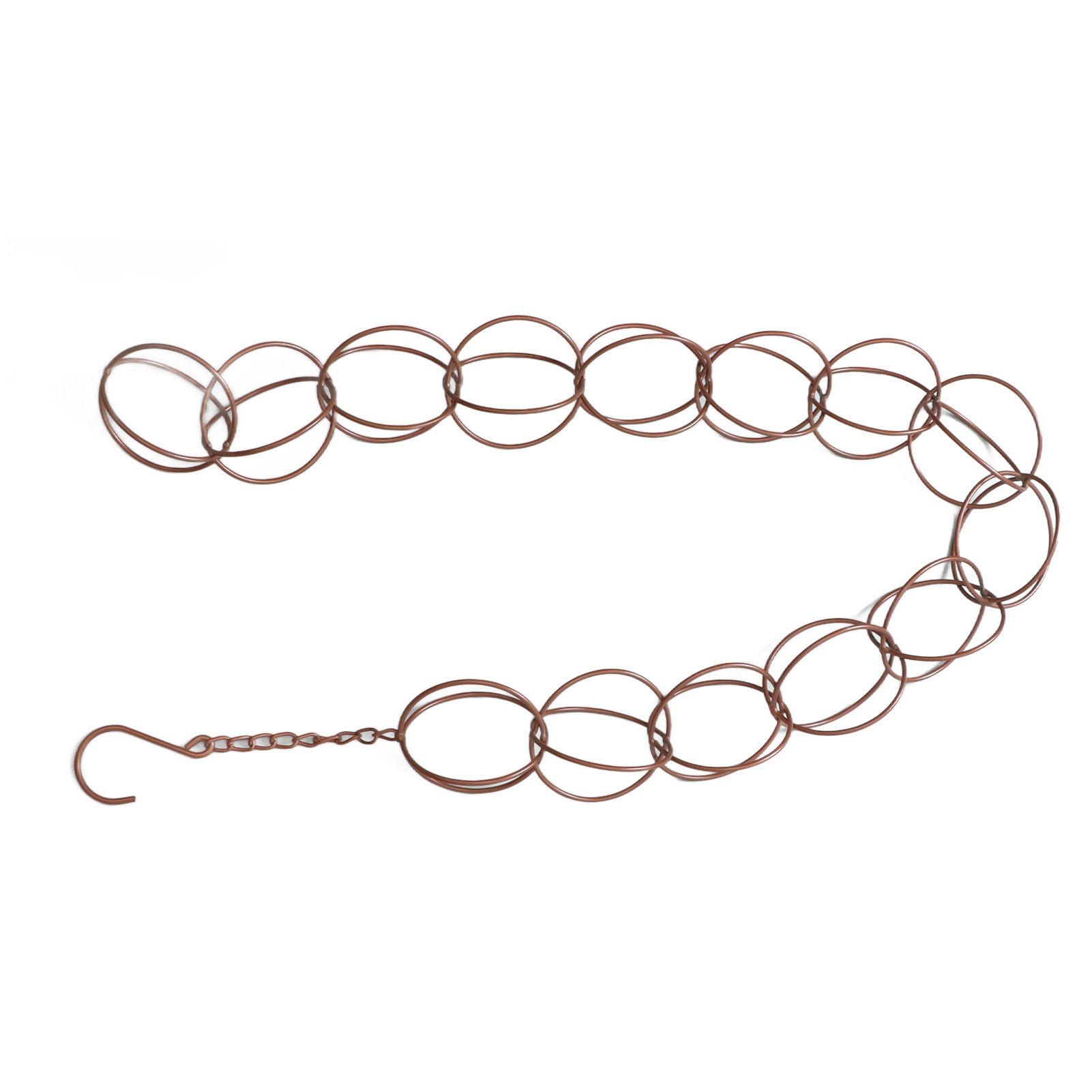 Metal Rain Chain Drainage Function Decorative Ring Wind Chime with Hook for view 7