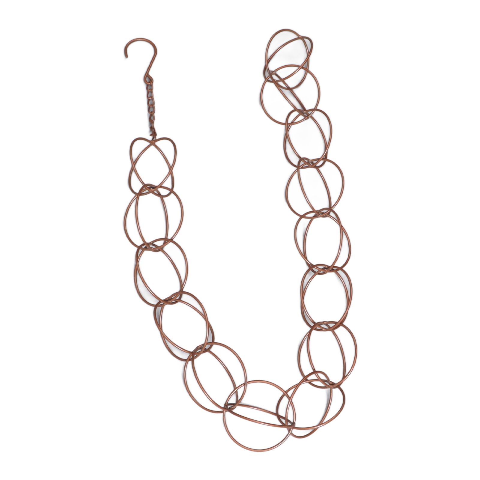 Metal Rain Chain Drainage Function Decorative Ring Wind Chime with Hook for view 8